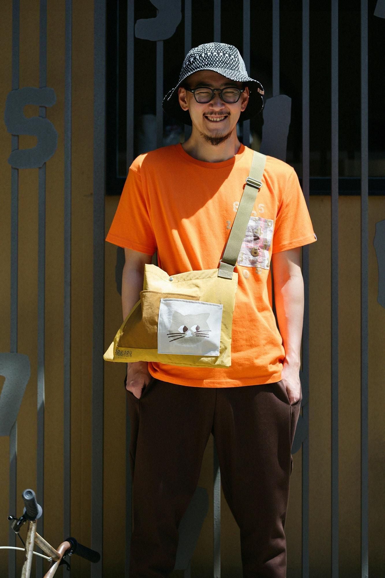 ナイロン サコッシュ／イエロー