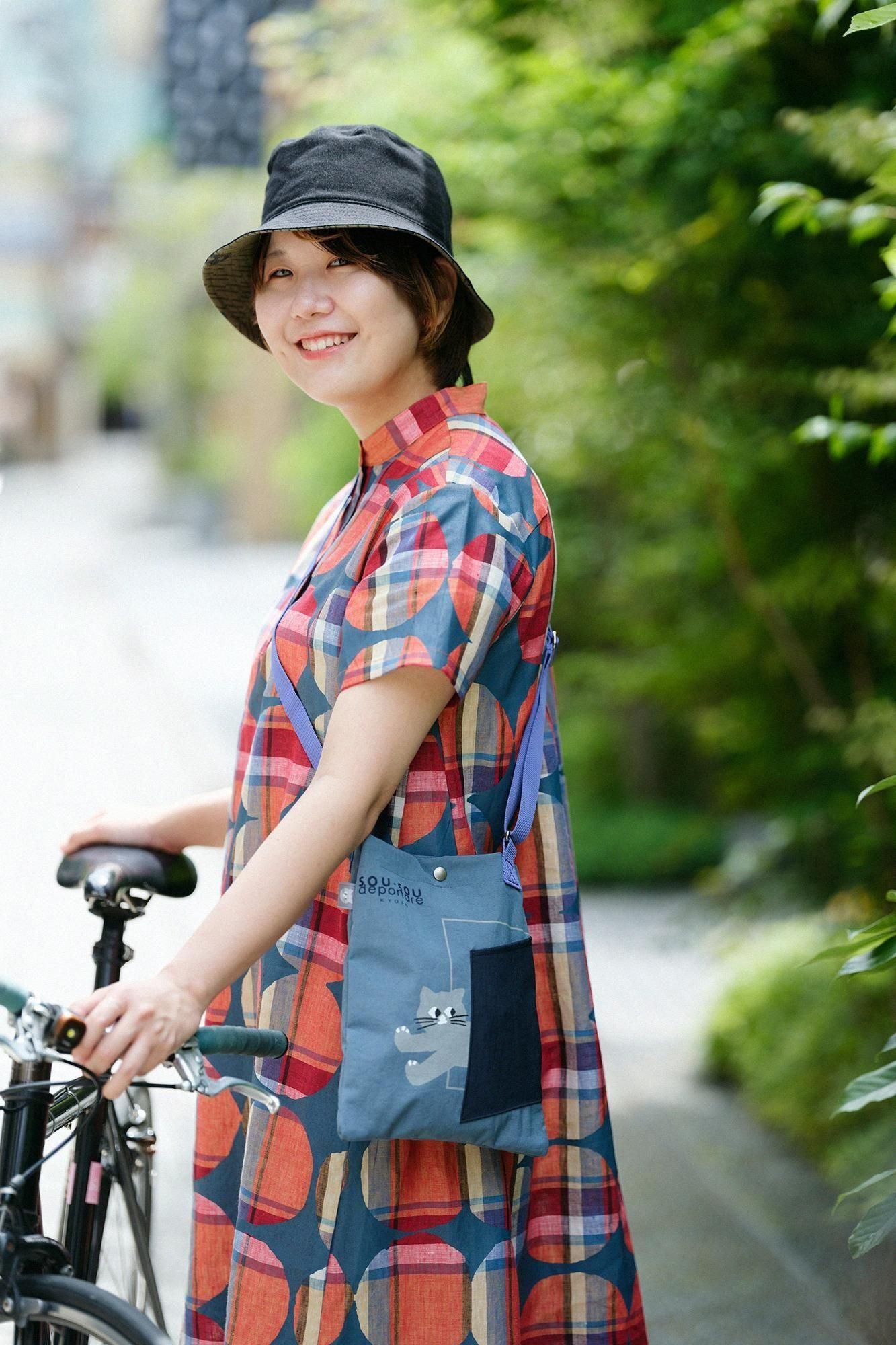 escape Nylon Sacoche Bag Small / Heather Blue