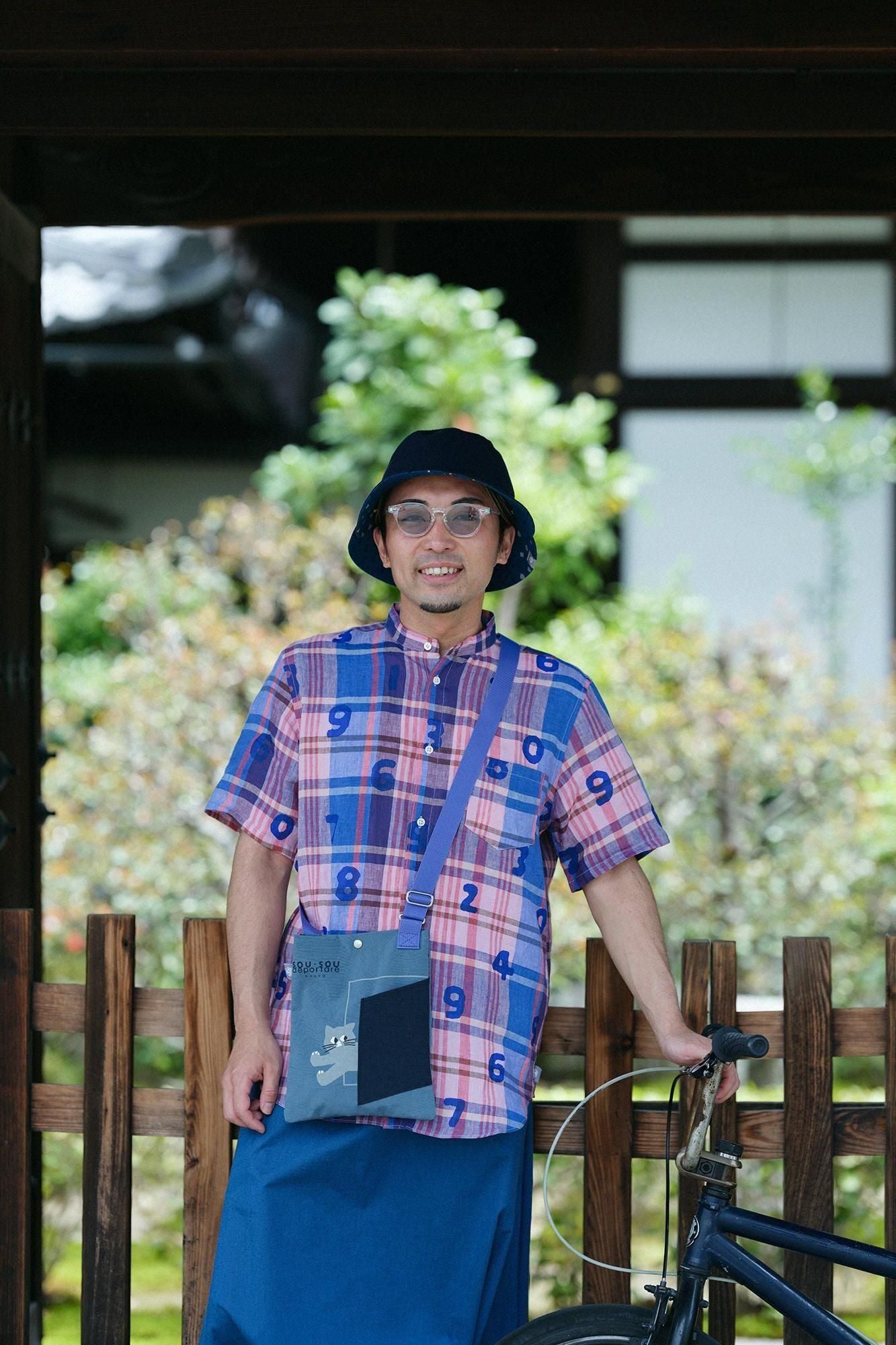 escape Nylon Sacoche Bag Small / Heather Blue