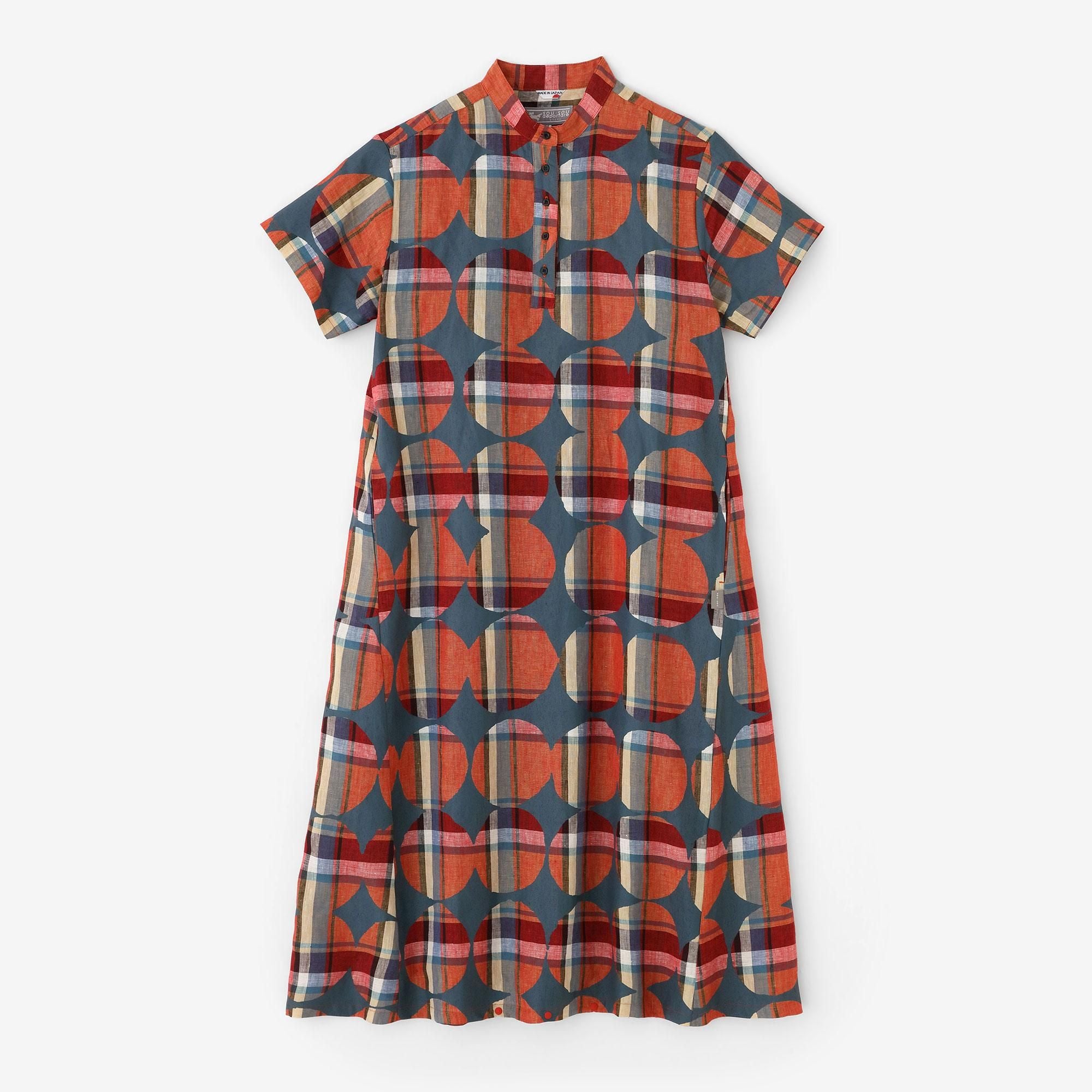 Robe de vélo à chéquage en lin / ohmorning