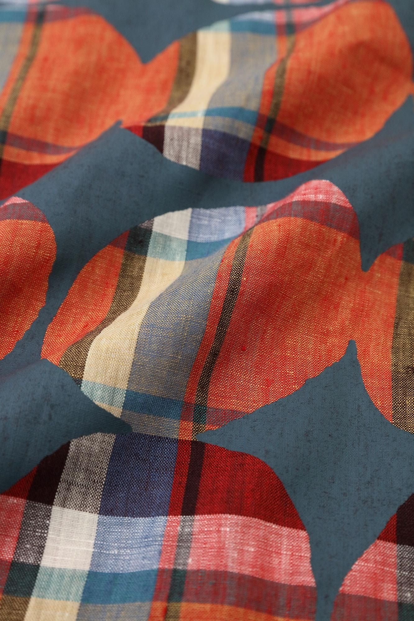 亞麻格子BIKE 連身裙/彈珠