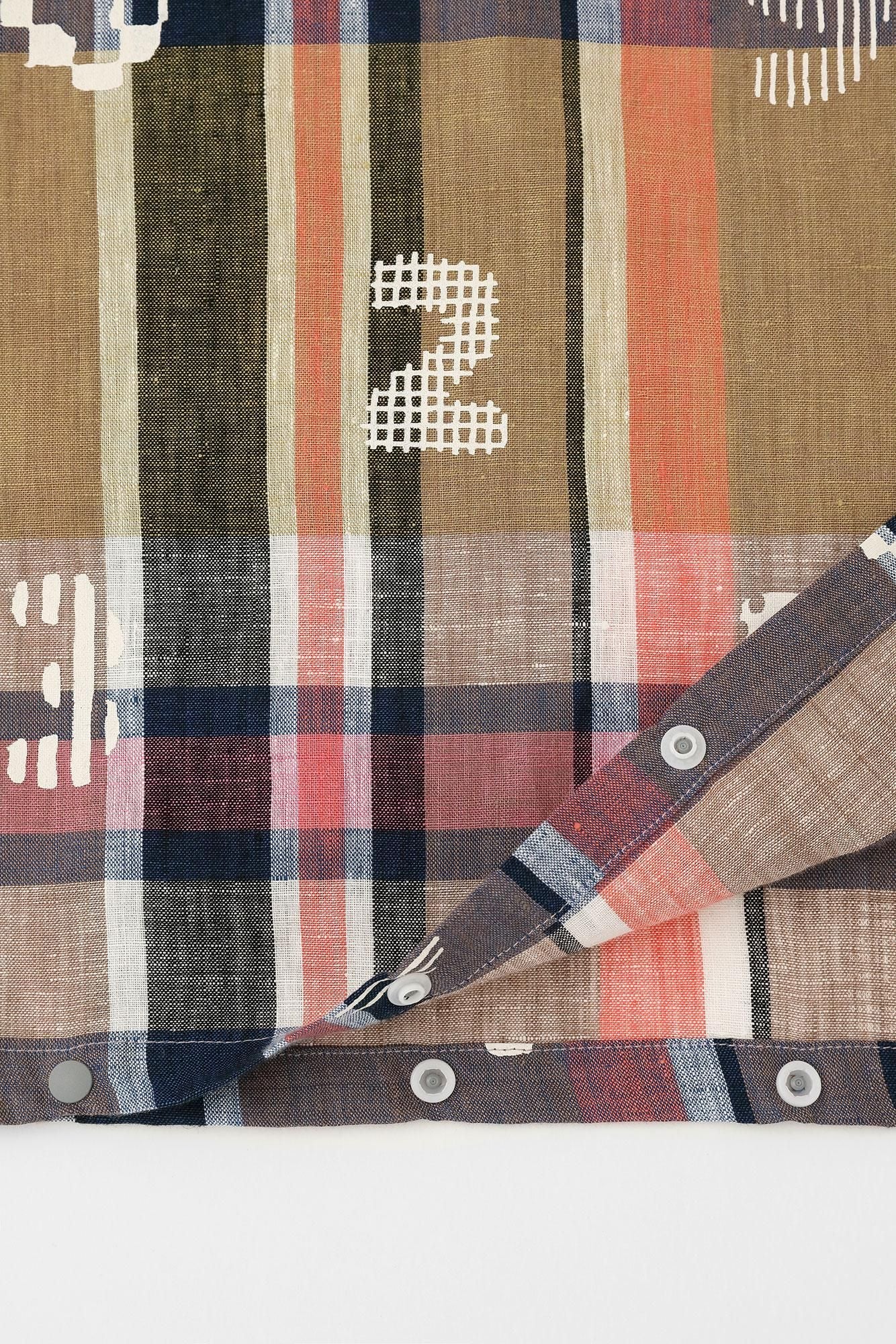 Linen Check BIKE One-piece Dress / SOU・SOU Kyoto