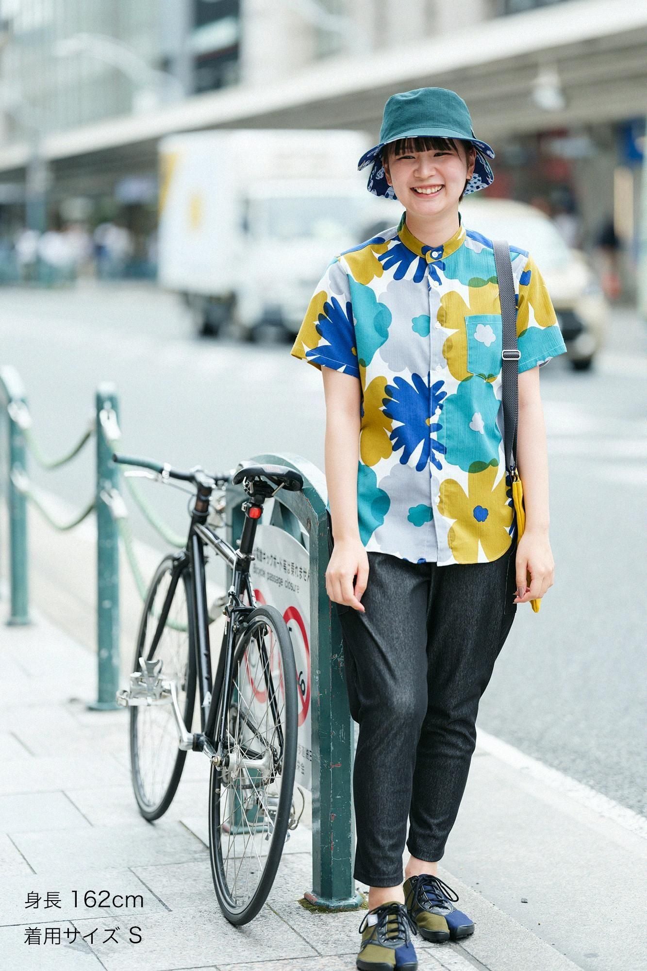 takashima chiku 20/20支架领子短袖衬衫/oorekoridori