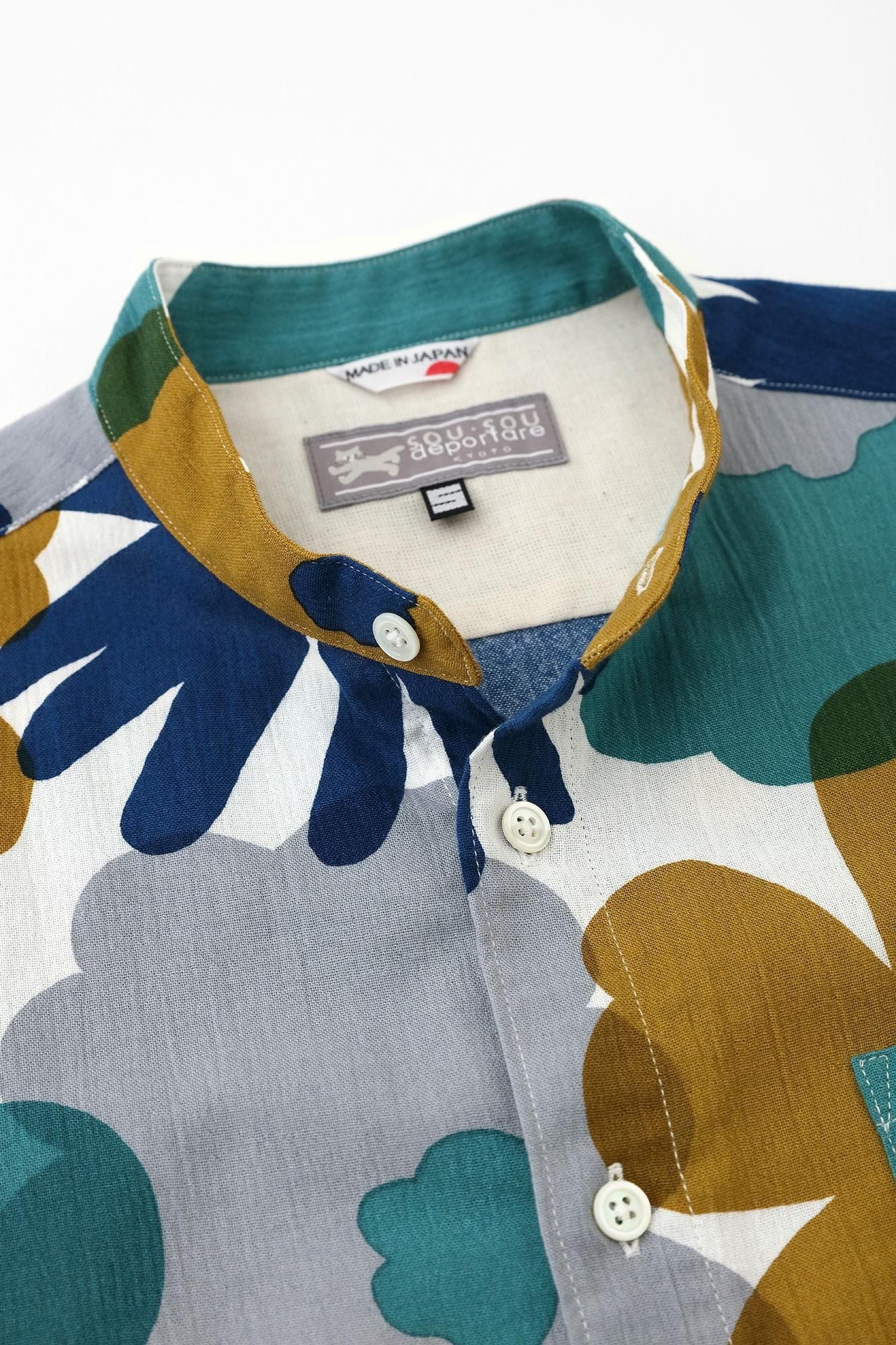 takashima chiku 20/20支架领子短袖衬衫/oorekoridori