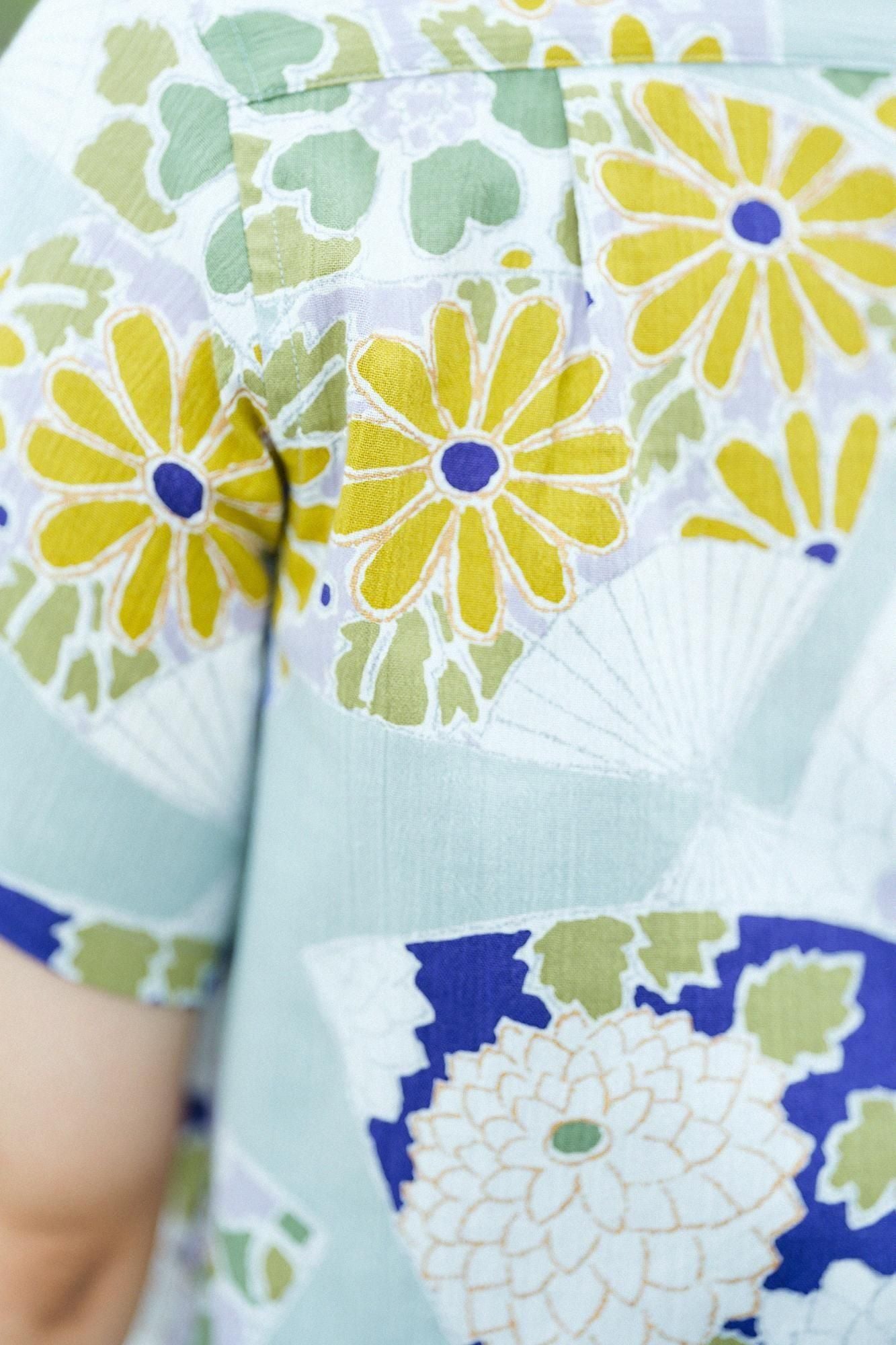 [仅在线] Takashima Sei 20/20支架套圈短袖衬衫/风扇（ougi）chigusa nezu