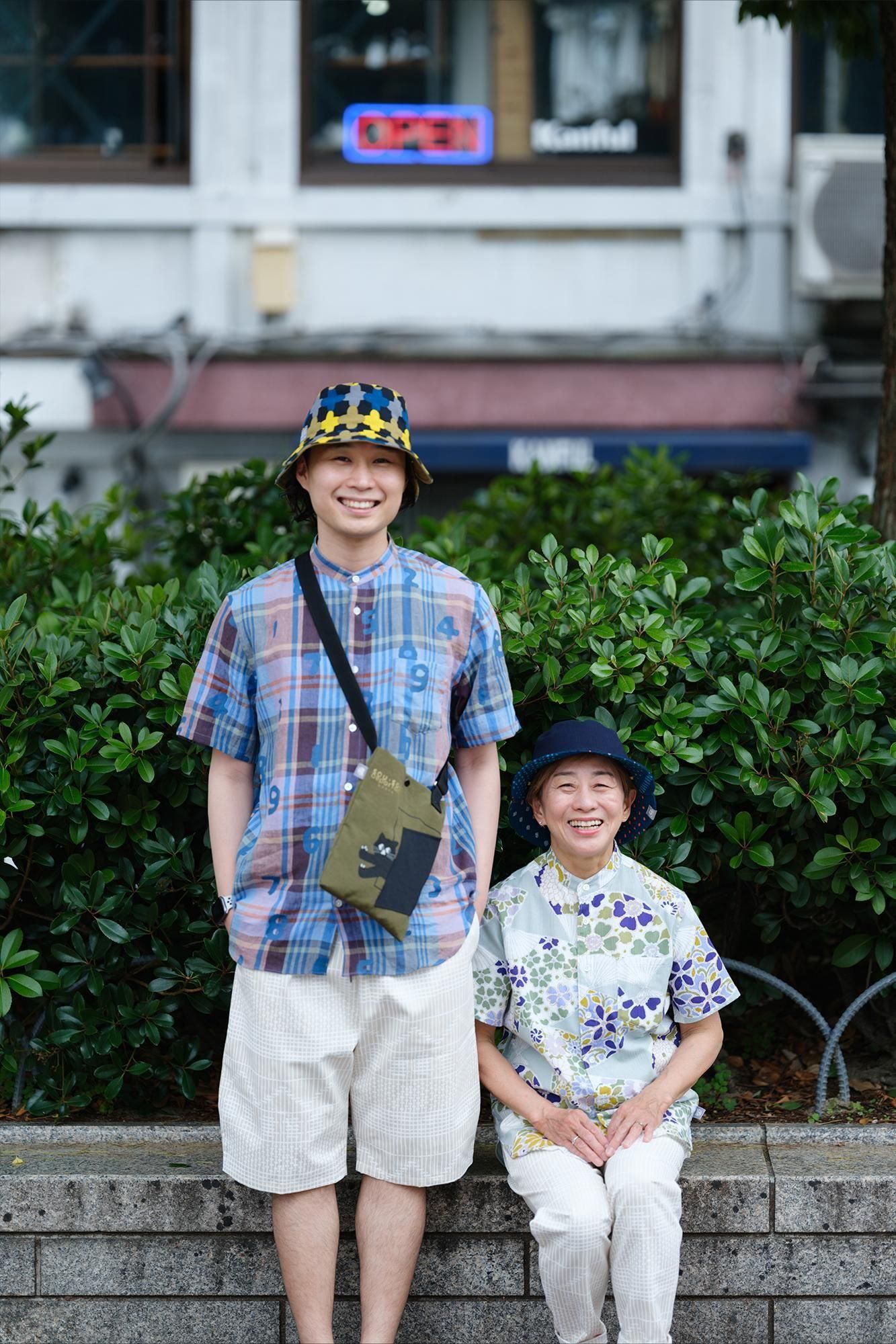 [仅在线] Takashima Sei 20/20支架套圈短袖衬衫/风扇（ougi）chigusa nezu