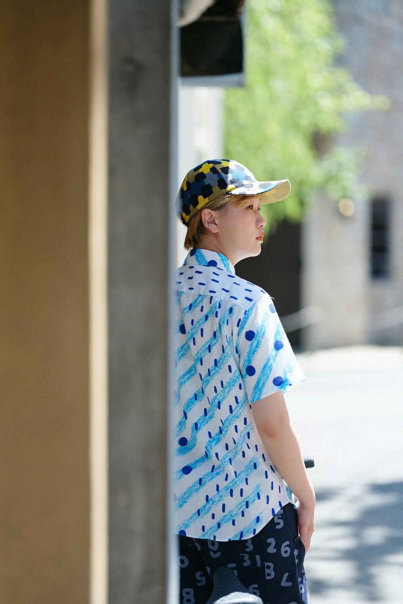 Chizimi Cotton 20/20 Short Sleeve Shirt / Raining