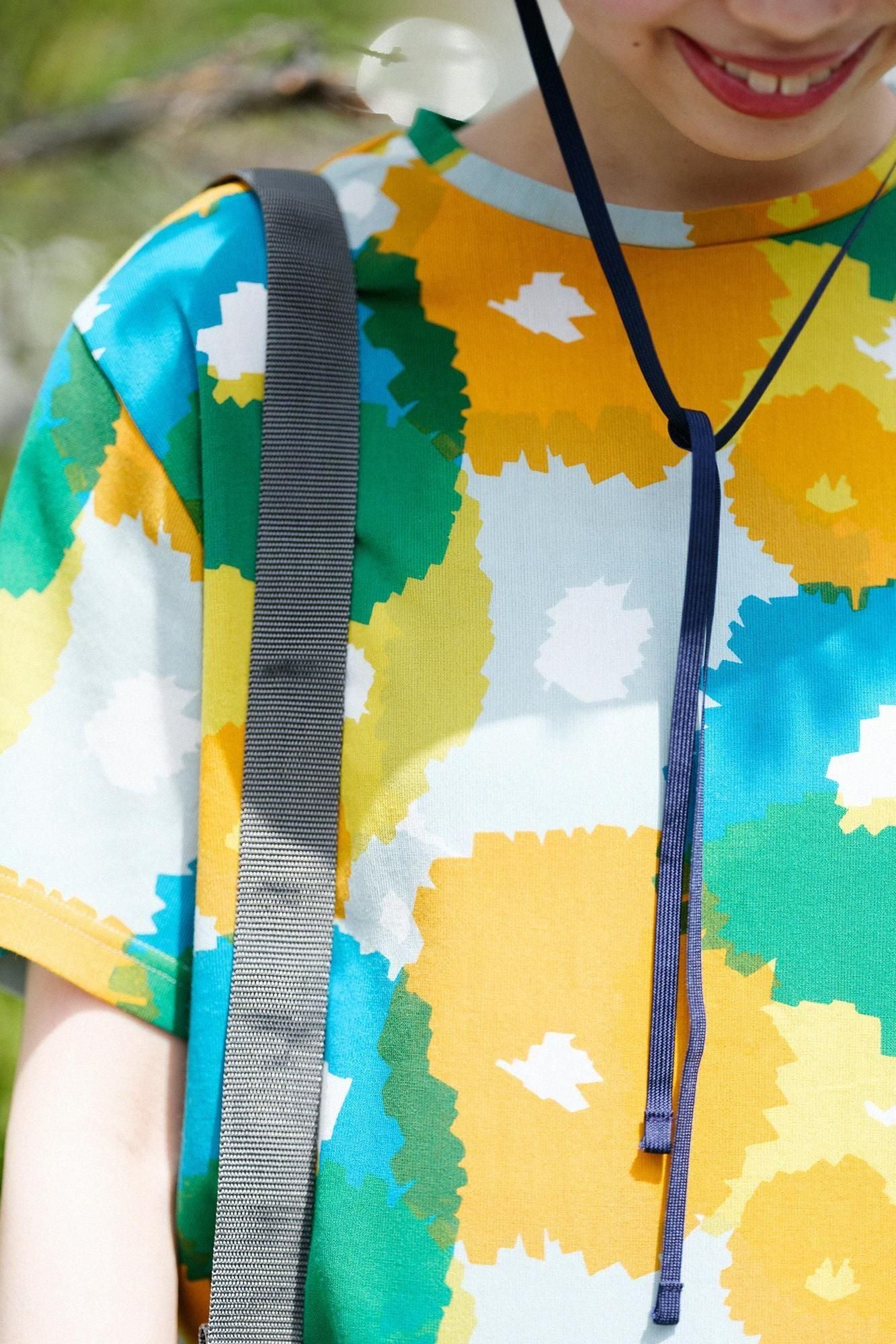 高島縮棉 40/40短袖T-shirt /盛開