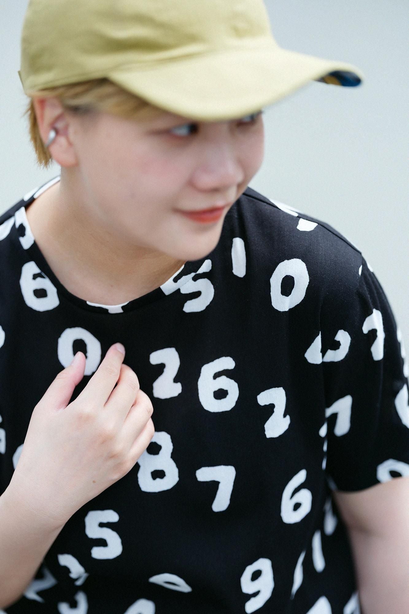 Chizimi Cotton 40/40 Short Sleeve T-shirt / SO-SU-U Kon Black