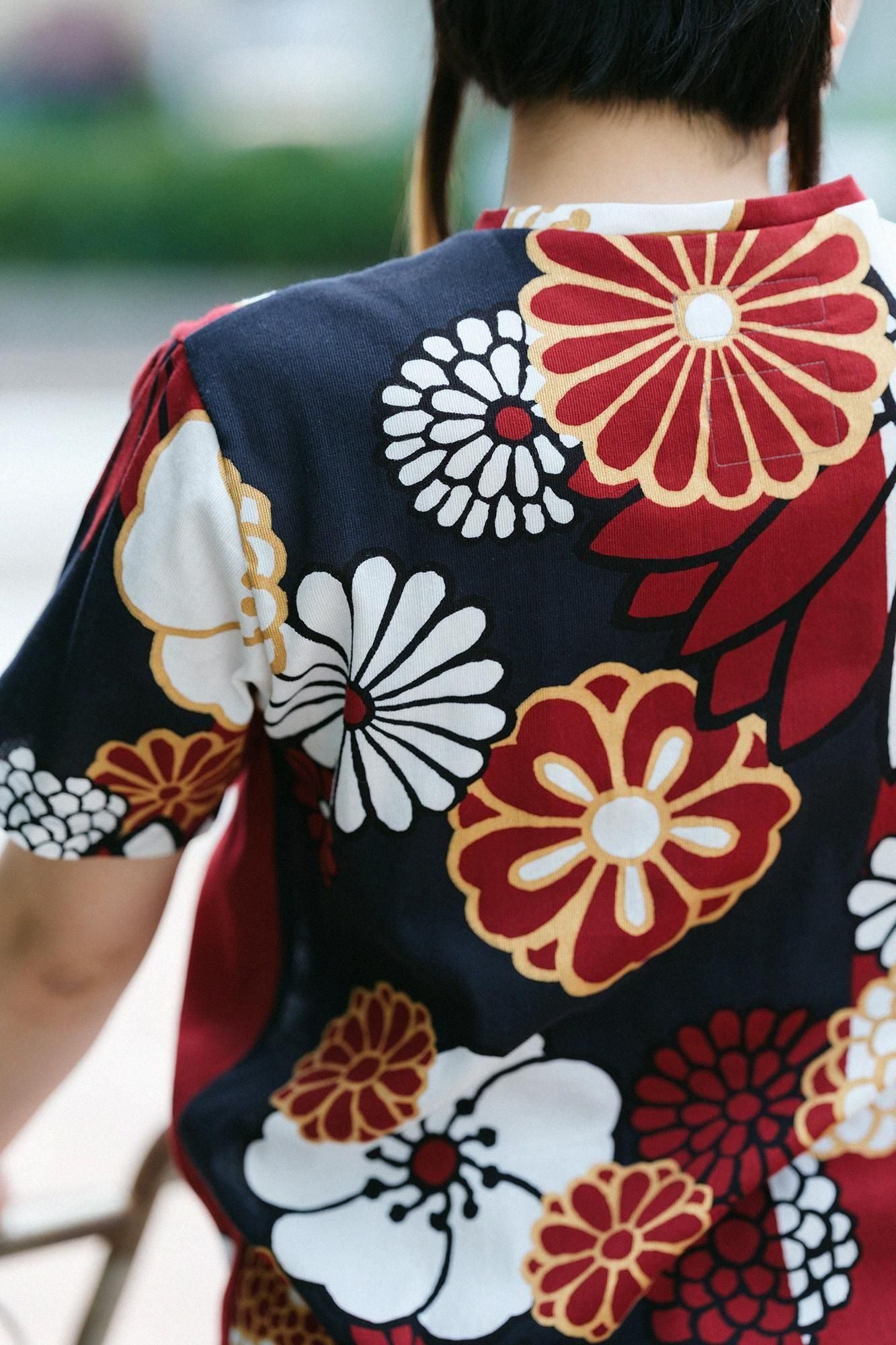 高島縮棉 40/40短袖T-shirt／金襴緞子