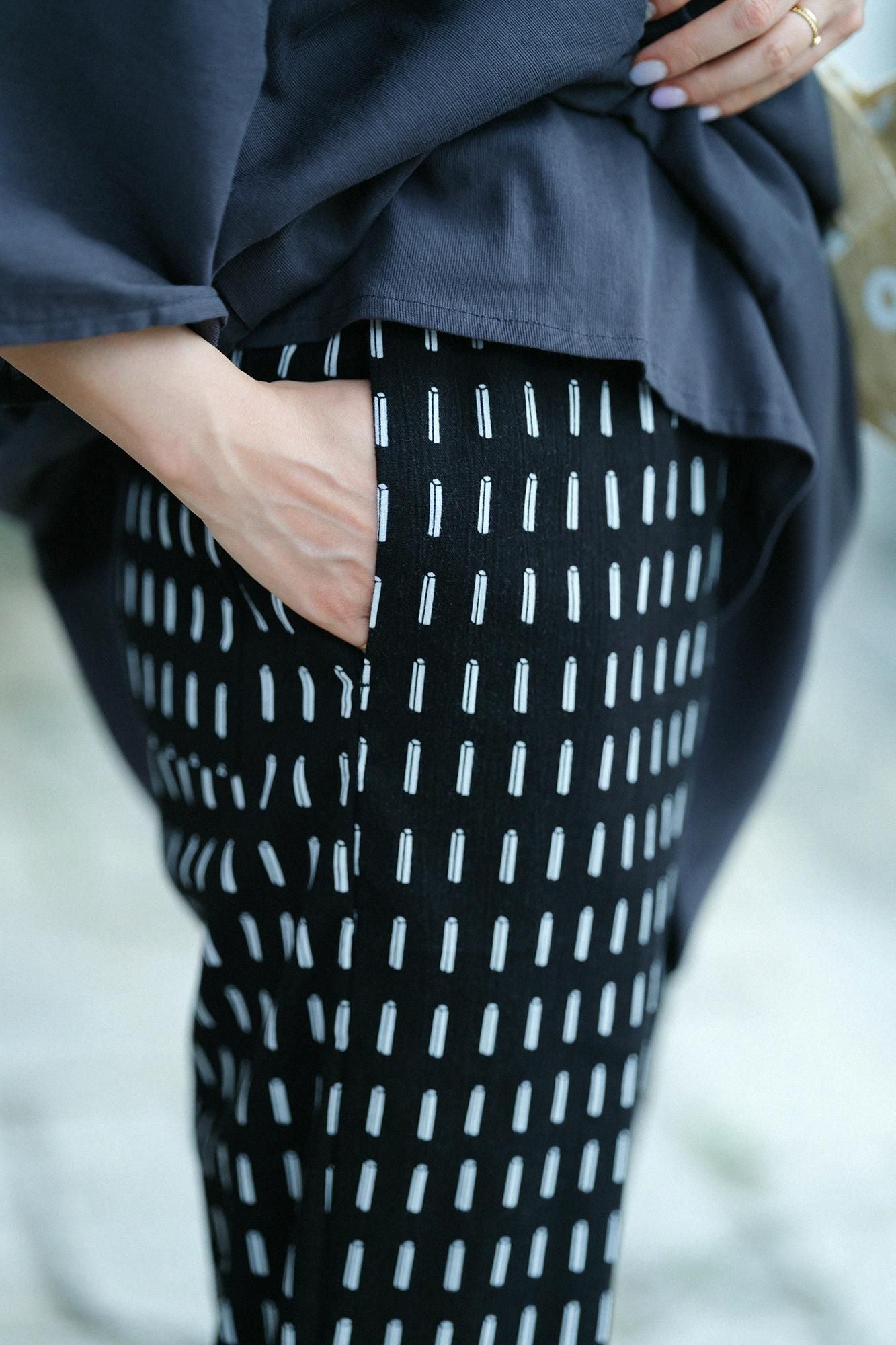 高島縮棉 20/20休閒窄管長褲／箱