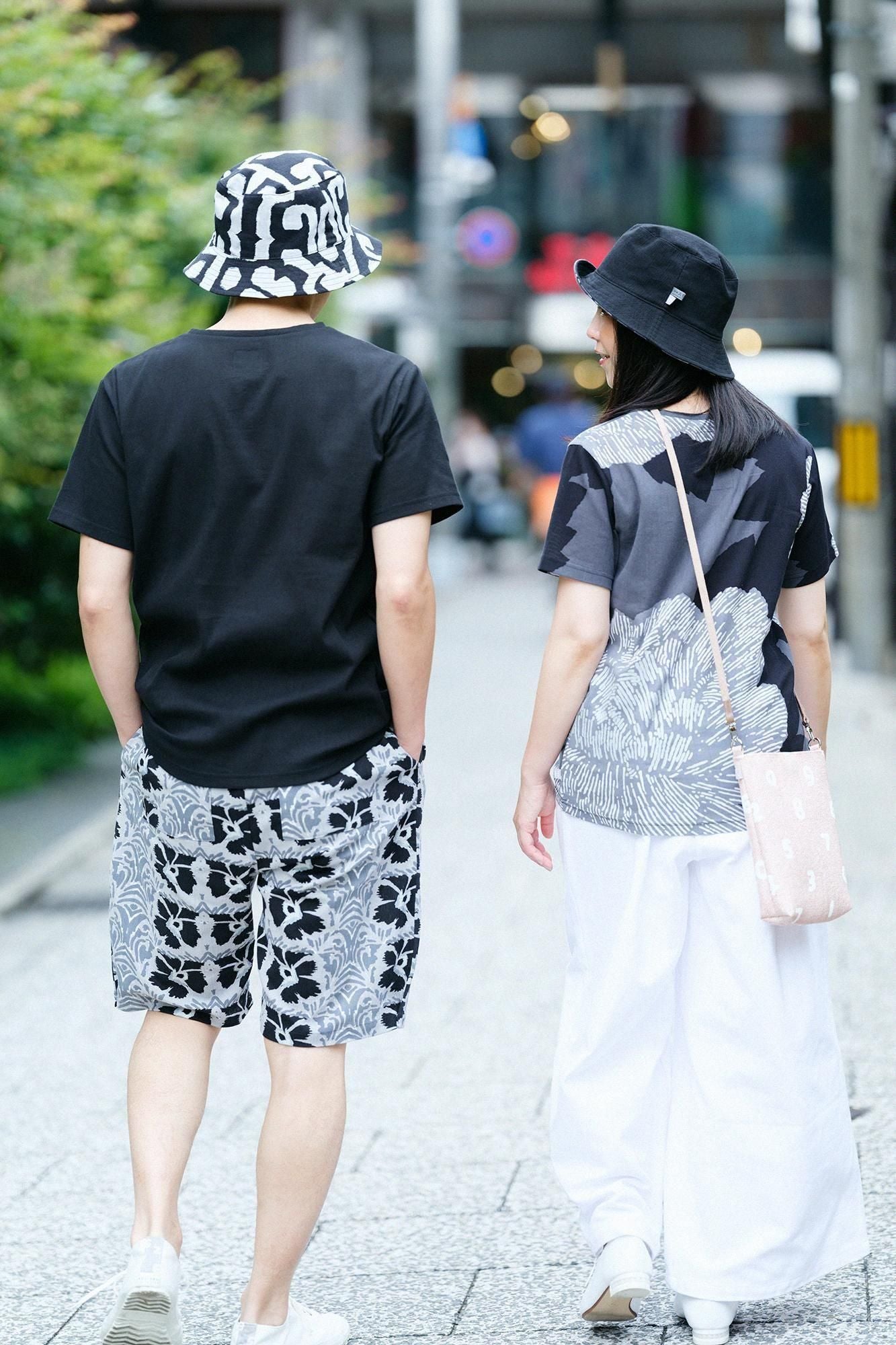 高島縮棉 40/40短袖T-shirt／芍薬