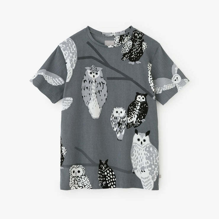高岛缩棉40/40 短袖T-shirt／猫头鹰夜长