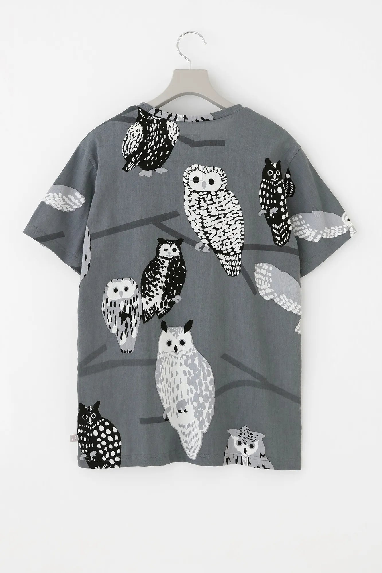 高島縮 40/40 半袖Tシャツ／ふくろう 夜長