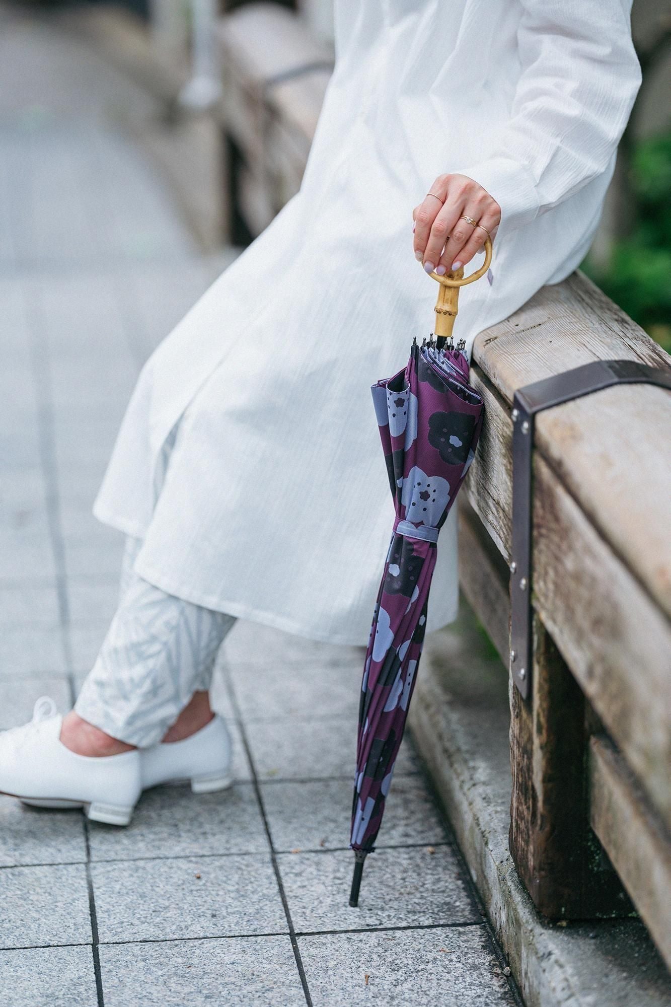 SOU・SOU×MOONBAT Gunnai Ori Carbon Regenschirm/Hohoemi