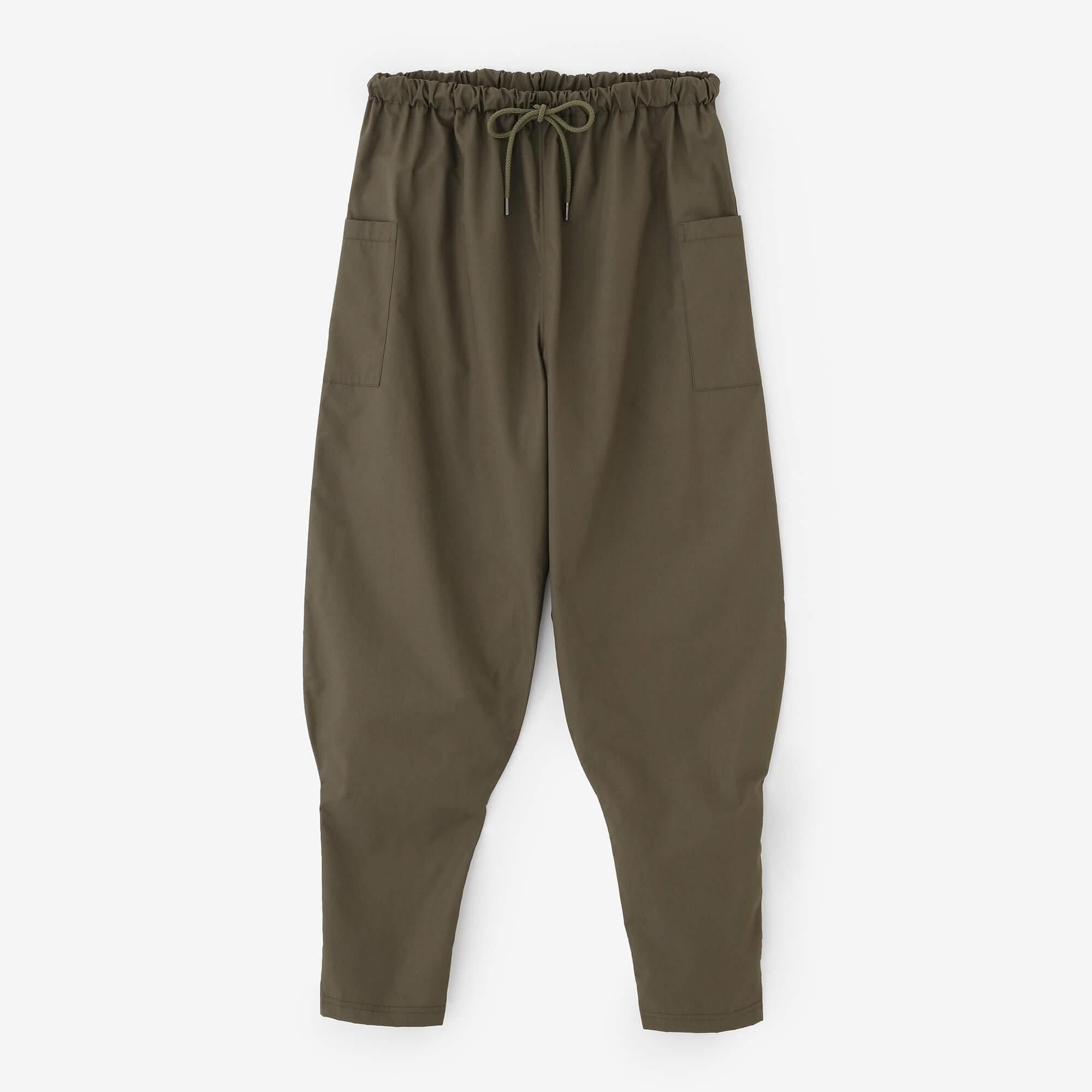 Long Staple Cotton Typewriter Cloth Harem Pants / Deep Tea Brown