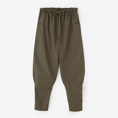 Long Staple Cotton Typewriter Cloth Harem Pants / Deep Tea Brown