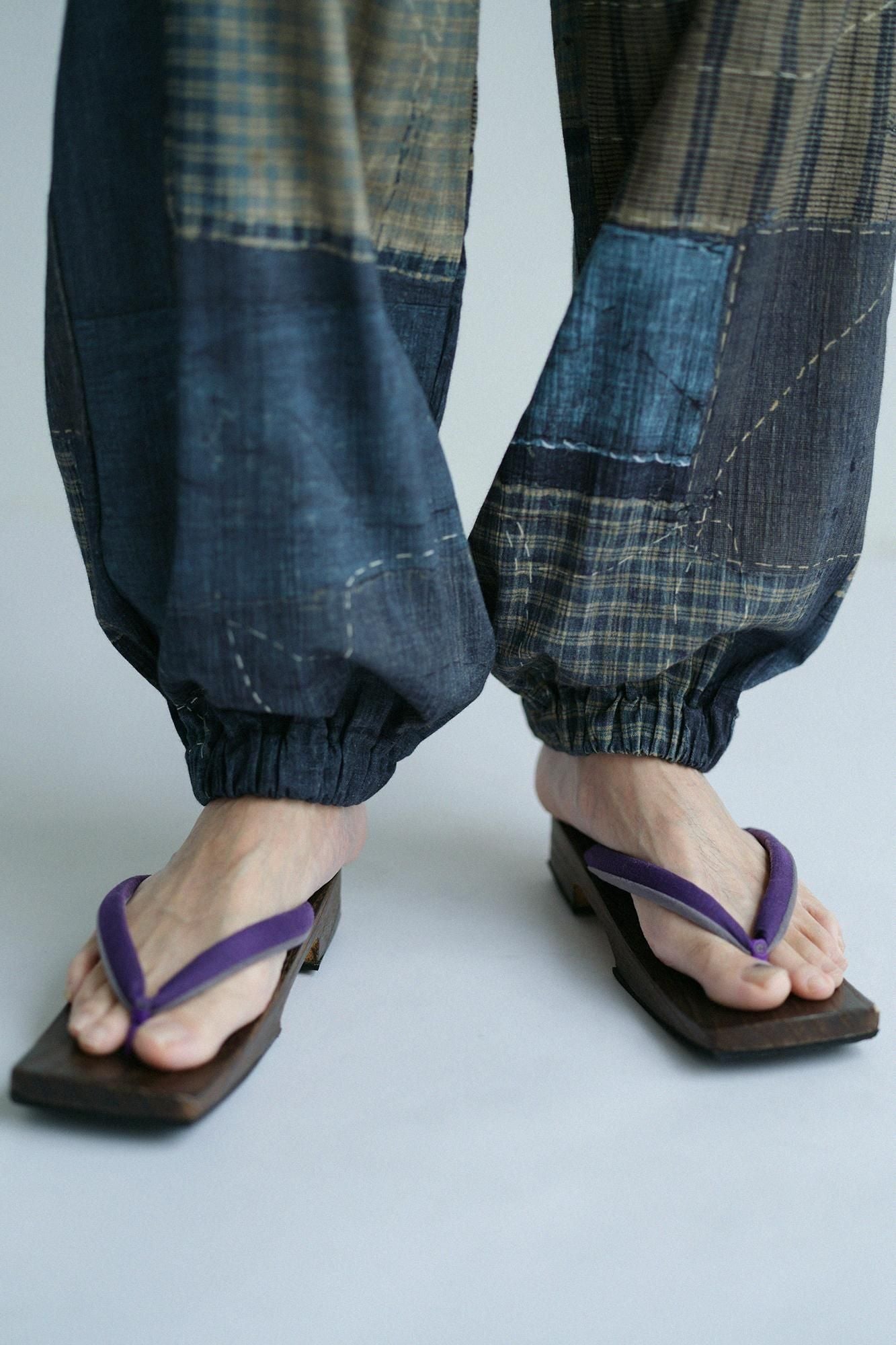 高島縮 20/20 作務衣（さむえ） 下／BORO IJ