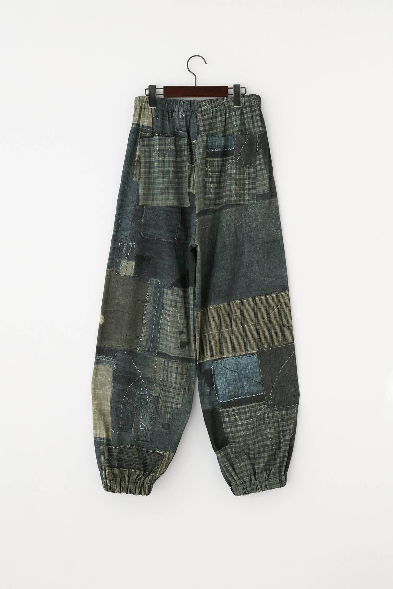 高島縮 20/20 作務衣（さむえ） 下／BORO IJ