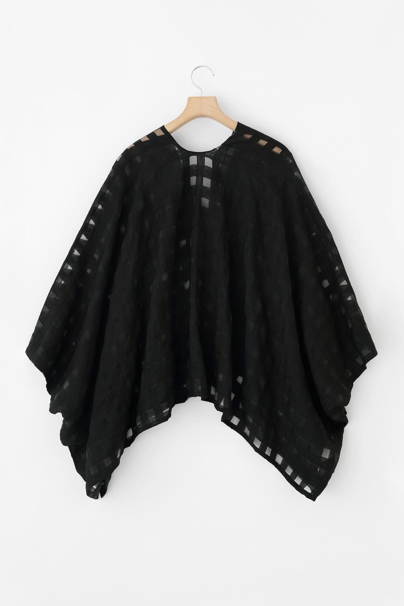 麻 透かし格子織（こうしおり） 二浴染（によくぞめ） きさらぎ 短丈／