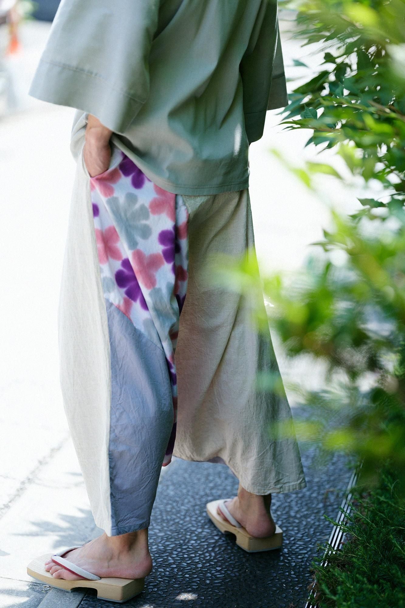 鲈鱼棉花，Arimatsu Narumi Shibori，Ise棉花，20 /20，大麻混合，富士 /雪花，shiba sakura