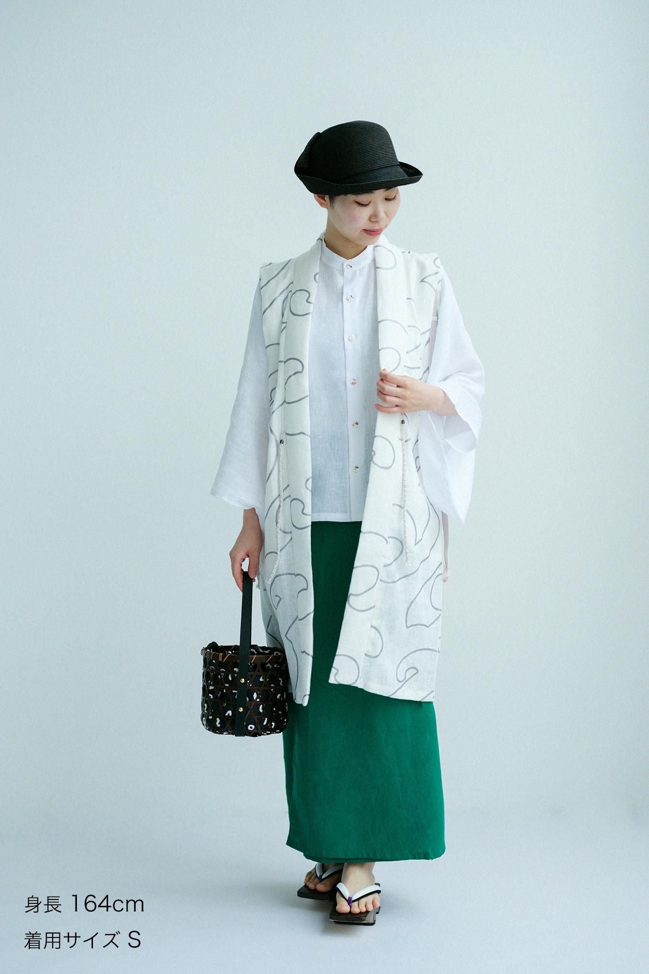 ソウソウ　SOU・SOU 麻和紙　陣羽織　肩上げ　長丈 麻和紙 陣羽織（じんばおり） 肩上げ（かたあげ） 長丈（なが