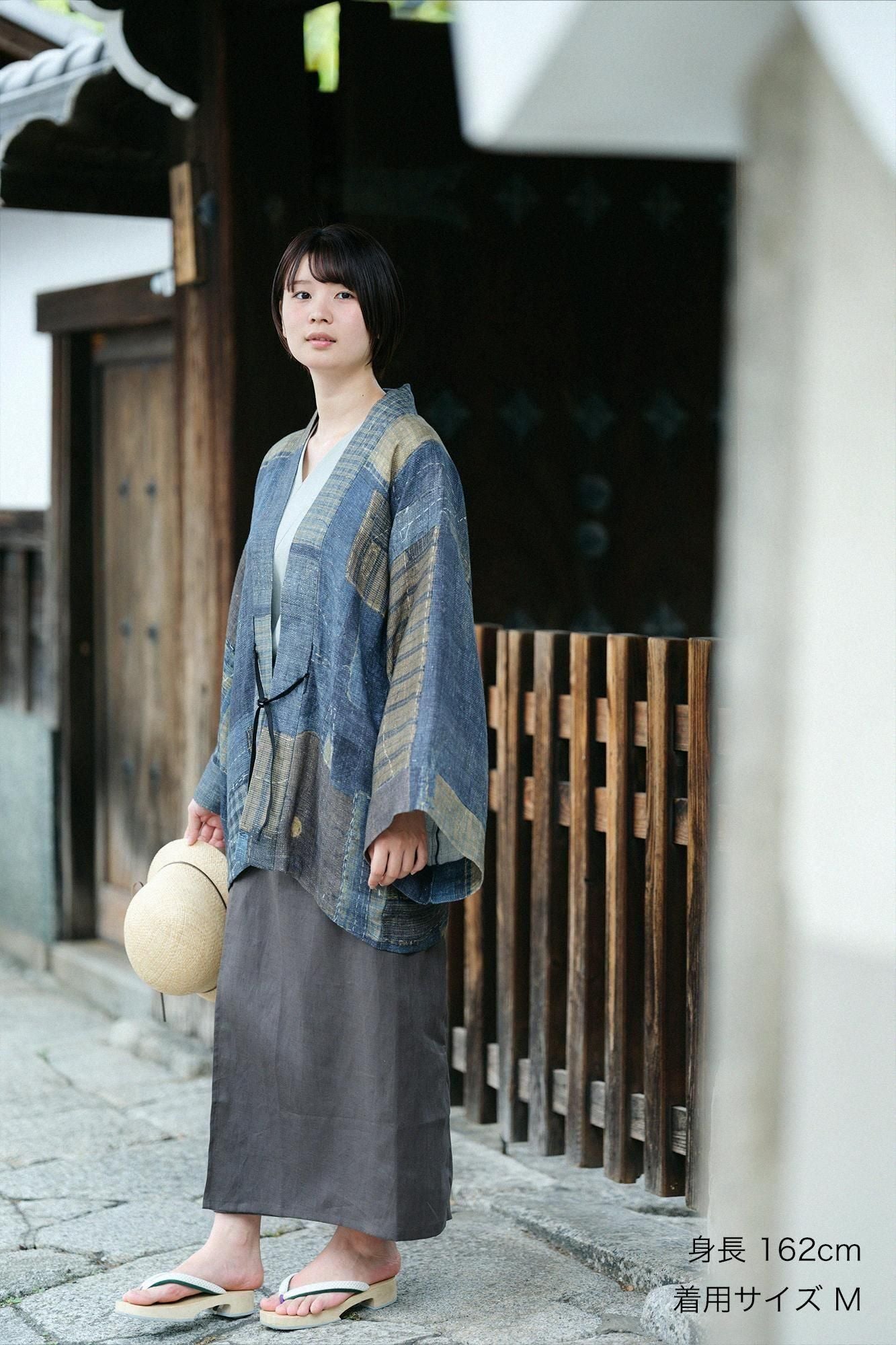 net限定】麻 袢纏（はんてん） 短衣（たんい） 単（ひとえ）／BORO IJ