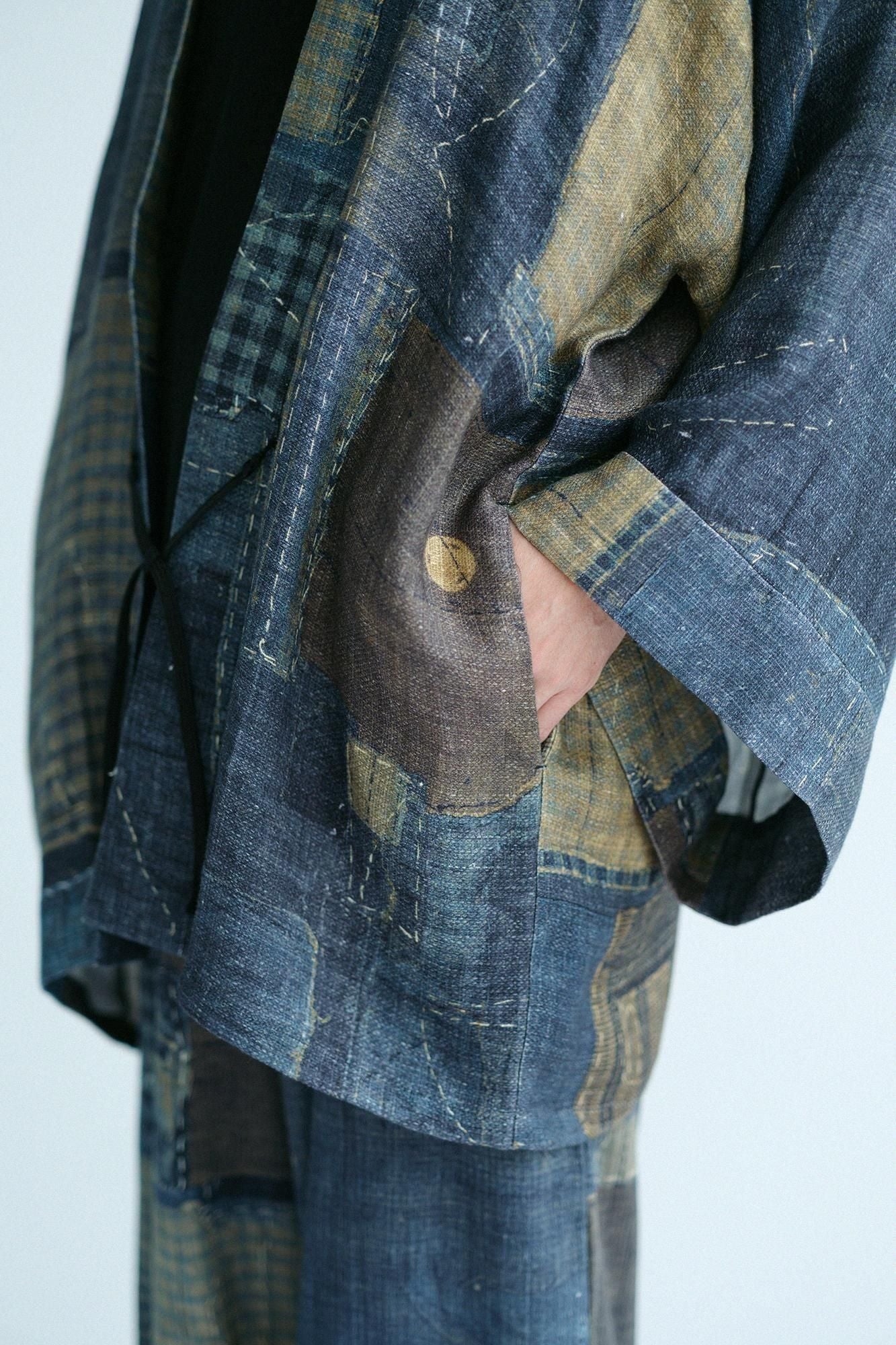 麻 袢纏 長袖外套 短外套 單（hito）/BORO IJ