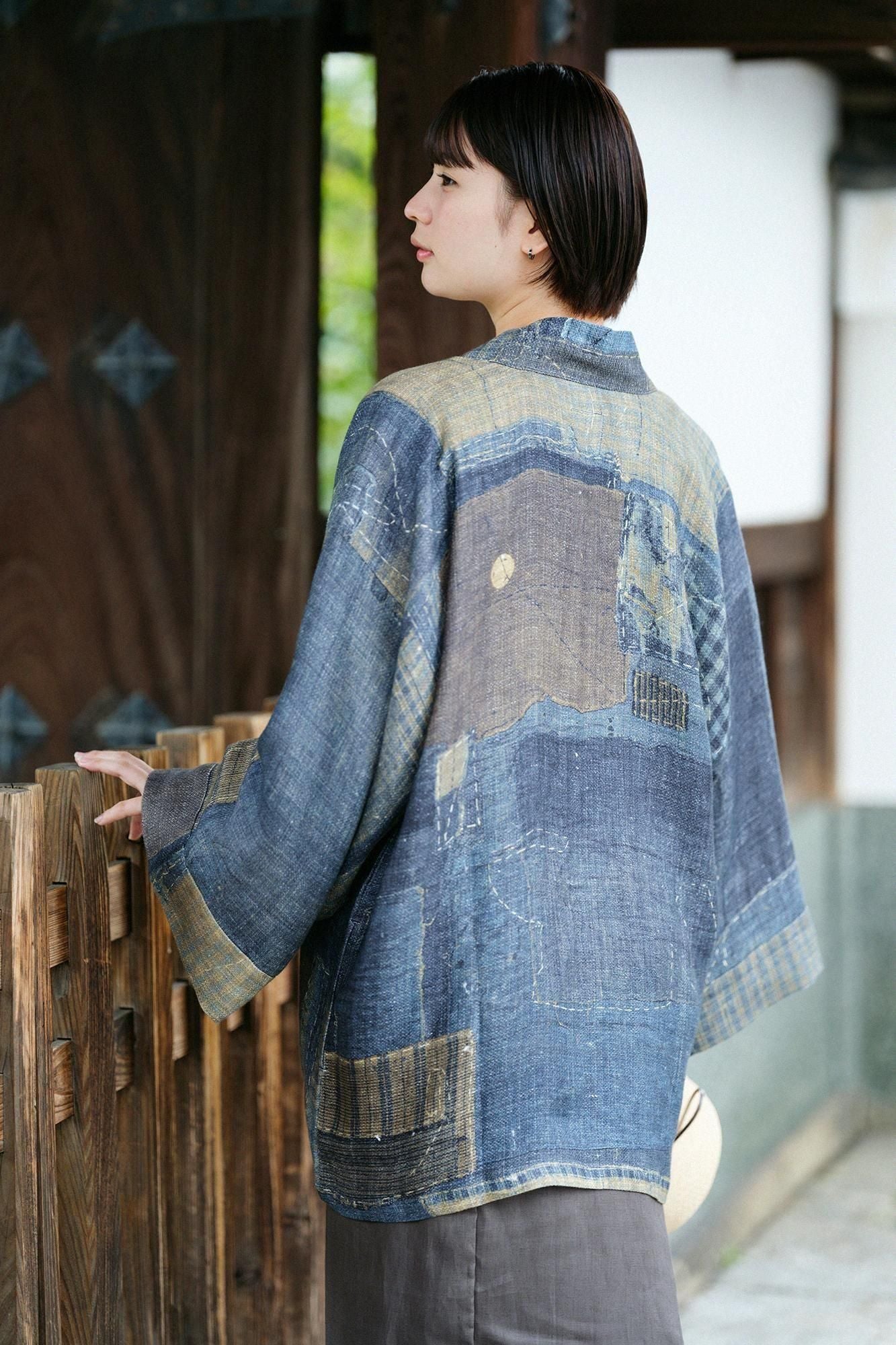 net限定】麻 袢纏（はんてん） 短衣（たんい） 単（ひとえ）／BORO IJ