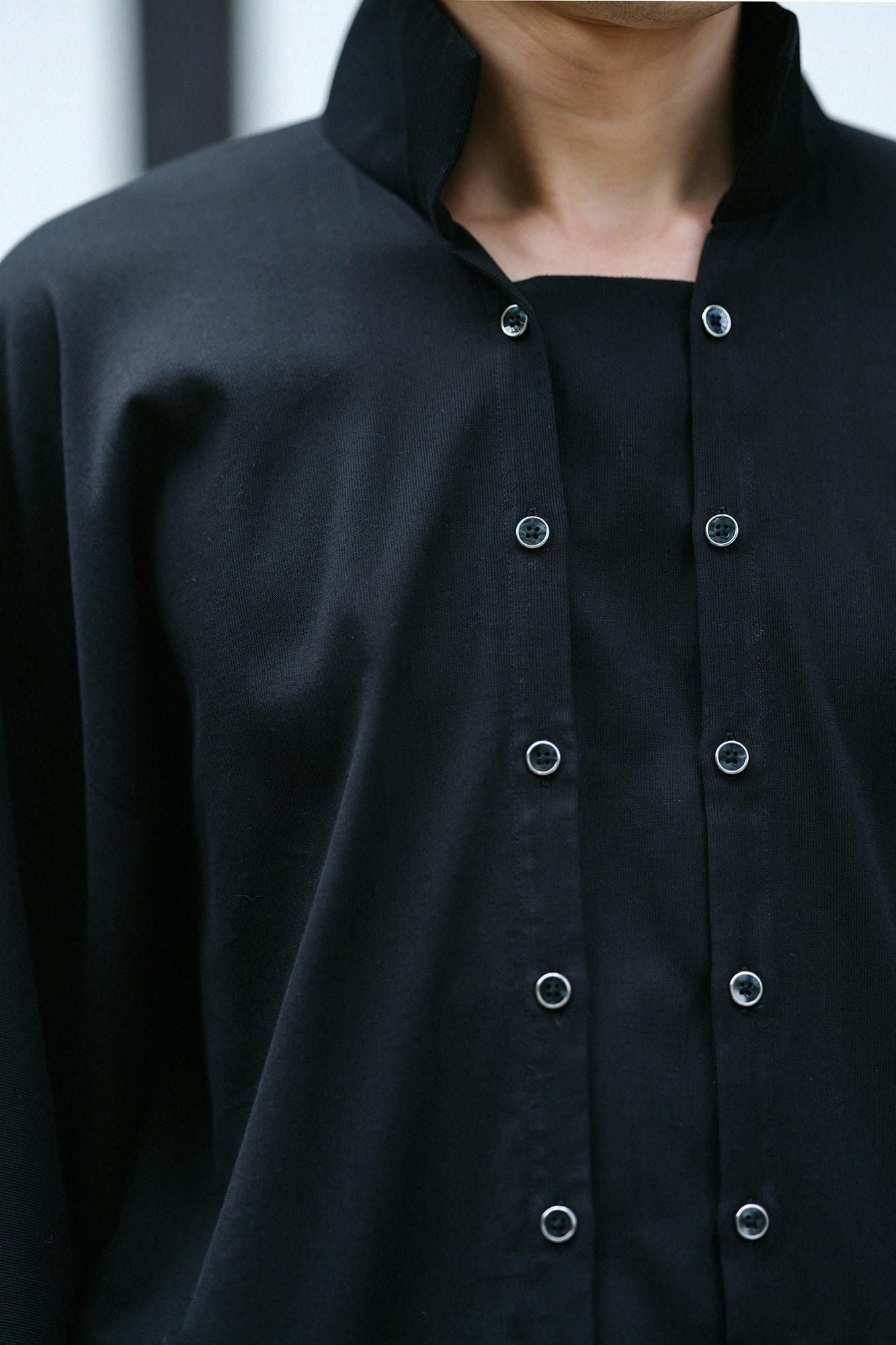 海島綿（かいとうめん） 高島縮 40/40 陣風靡（じんふうび）／濡羽色（ぬればいろ）