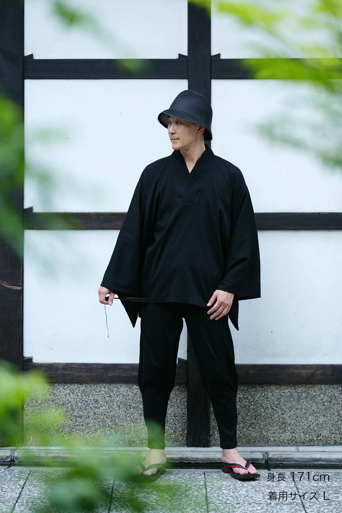 Kaitoume棉花takashima chiku 40/40半胶角袖炉（Haneriri kakusode de Fuubi） /湿羽毛颜色（Nuarairo）