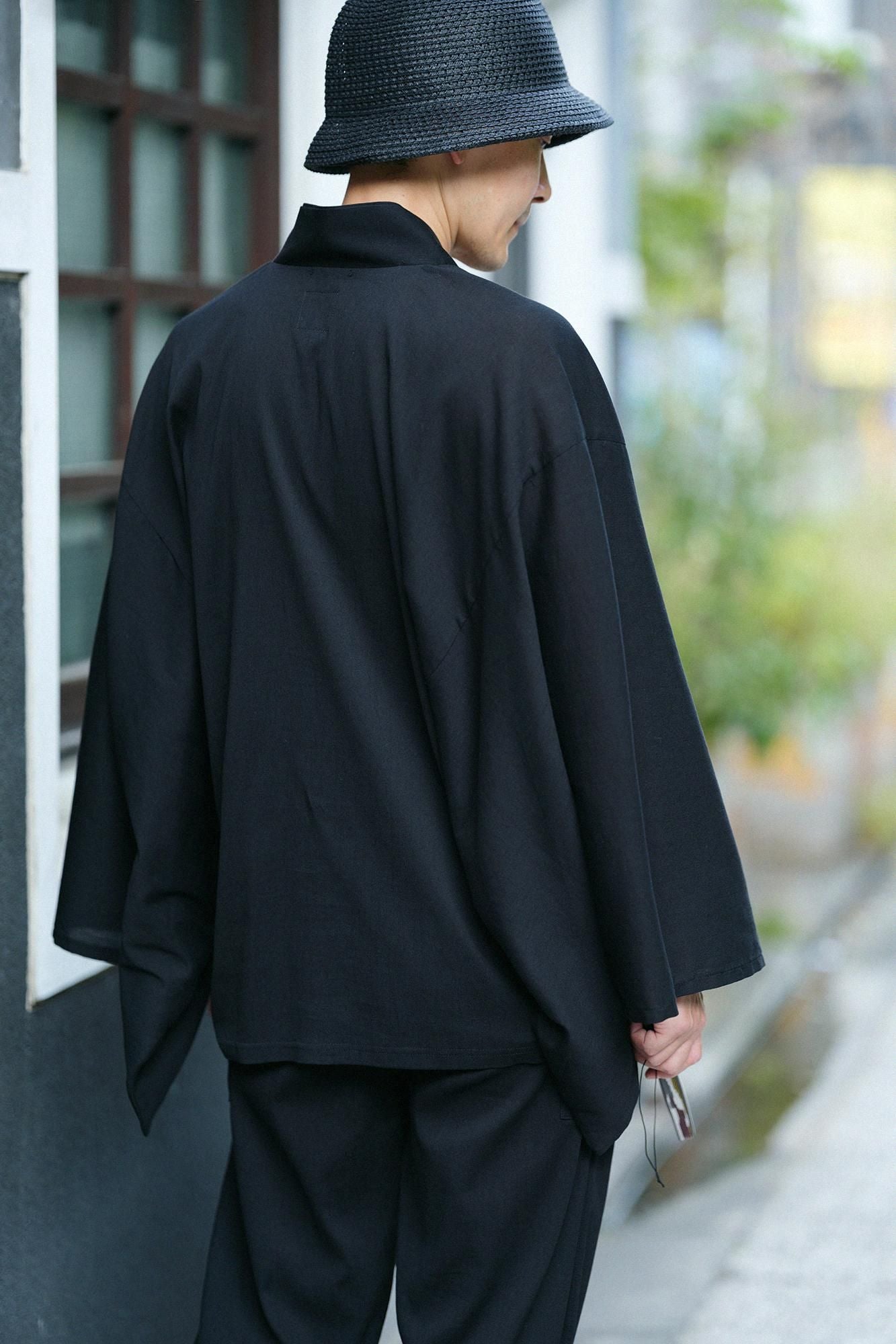 Kaitoume棉花takashima chiku 40/40半胶角袖炉（Haneriri kakusode de Fuubi） /湿羽毛颜色（Nuarairo）