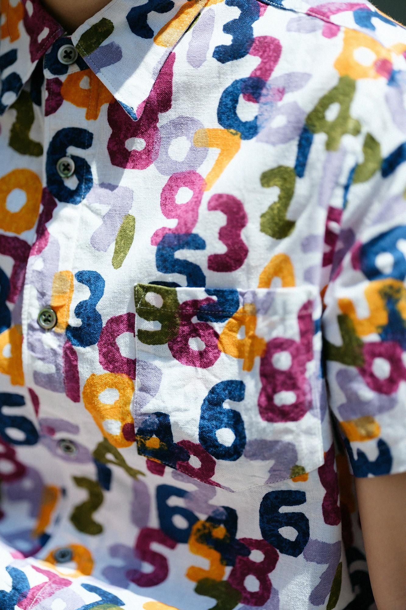 [仅在线] ISE棉文短袖衬衫/so-su-u toridori秋季收获