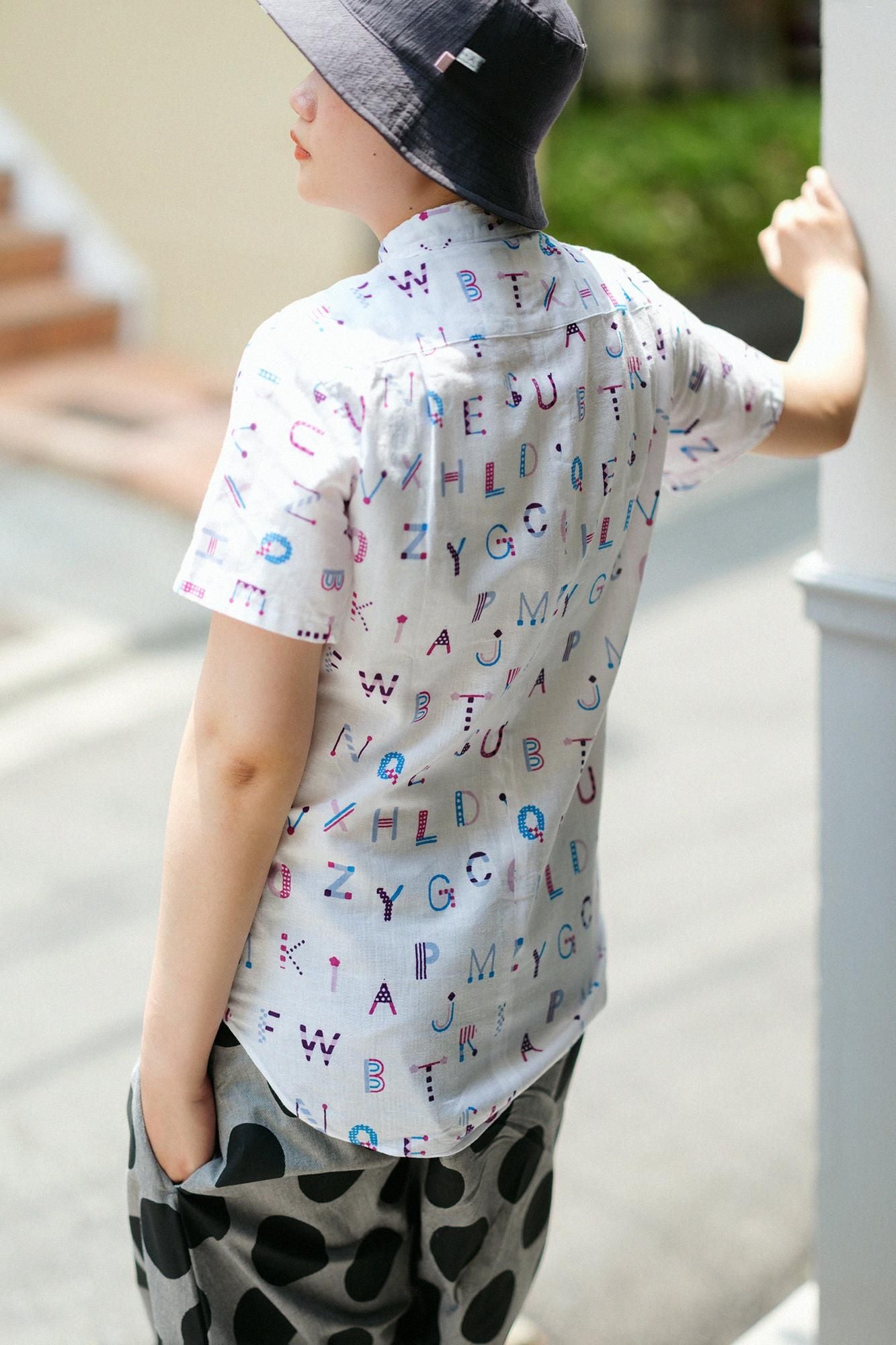 【net limited】Isemomen Cotton Bun／/ Short Sleeve Shirt YO-U-MO-JI in Special Day