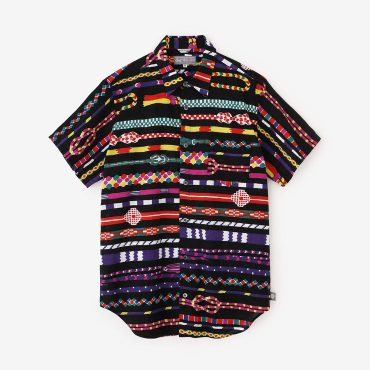 【net limited】Isemomen Cotton Bun Short Sleeve Shirt / Braided Strings