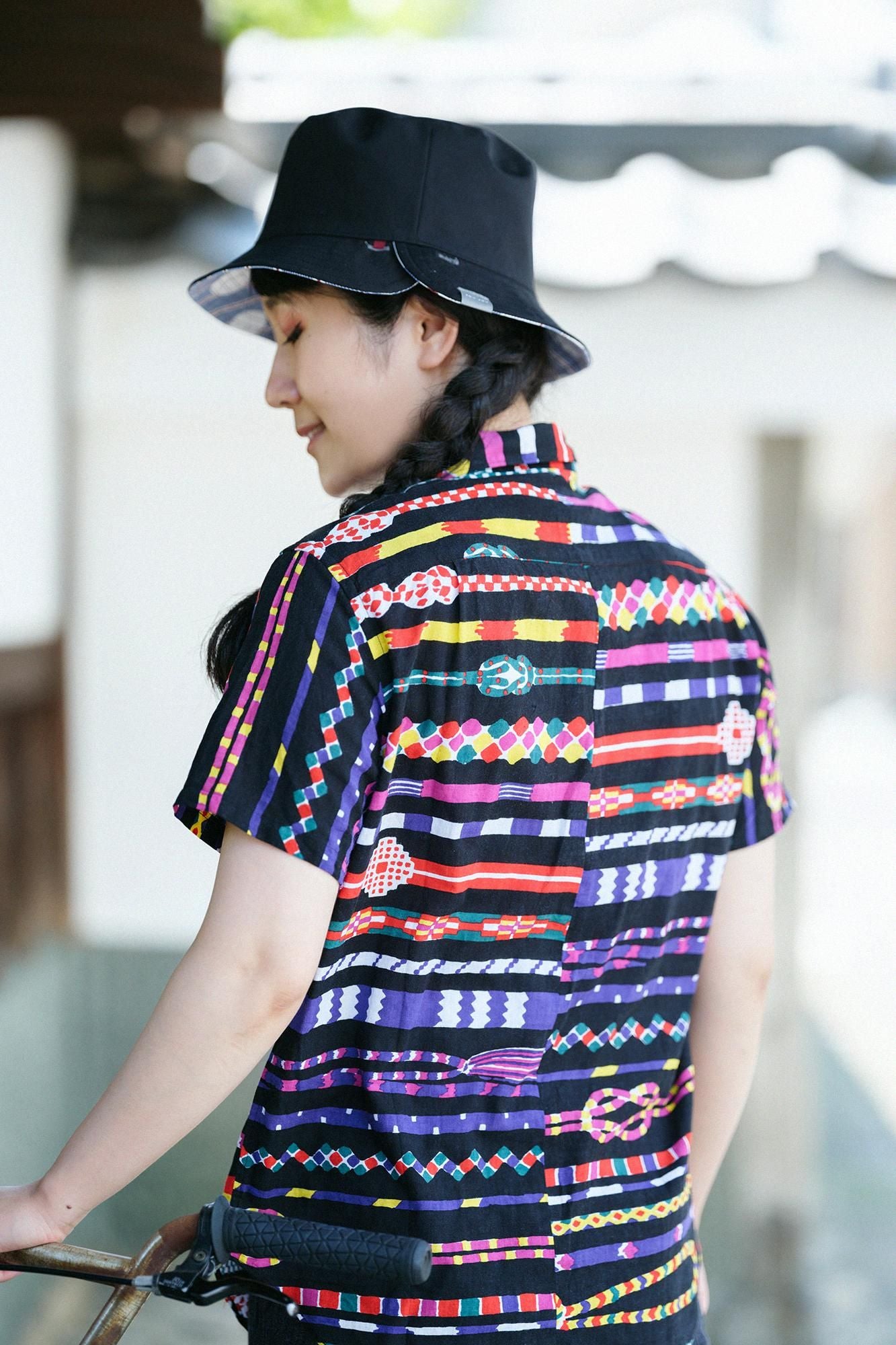 【官網限定】伊勢木棉文／.短袖襯衫編繩