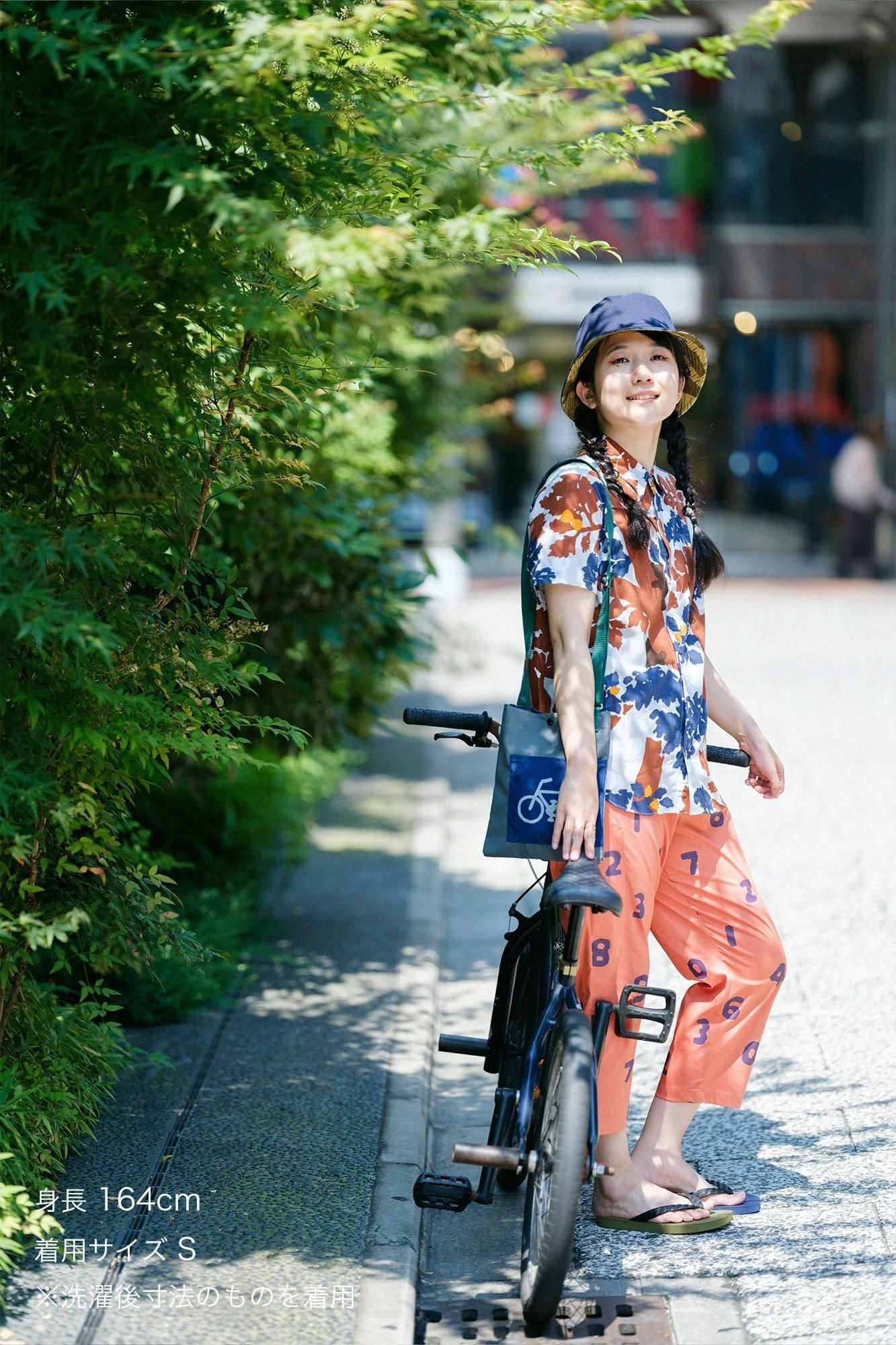 【网络限定】伊势木纹短袖衬衫/小熊