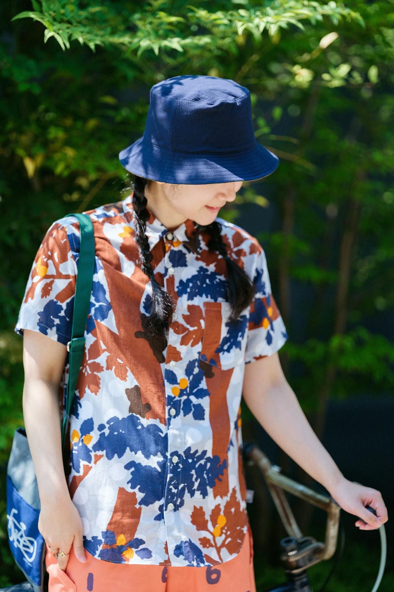 【网络限定】伊势木纹短袖衬衫/小熊