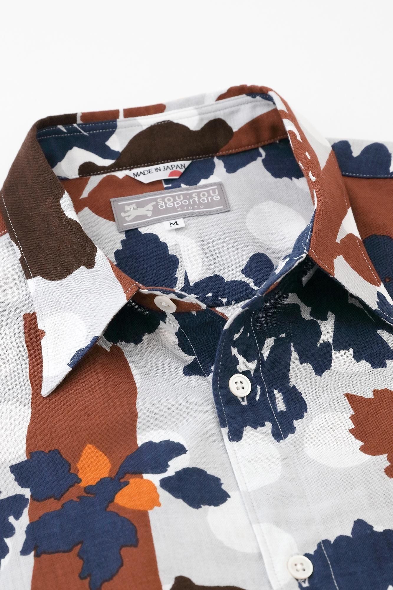 【网络限定】伊势木纹短袖衬衫/小熊