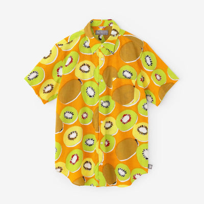 [Uniquement disponible sur le net] Chemise à manches courtes Ise Momen Bun/Kiwi