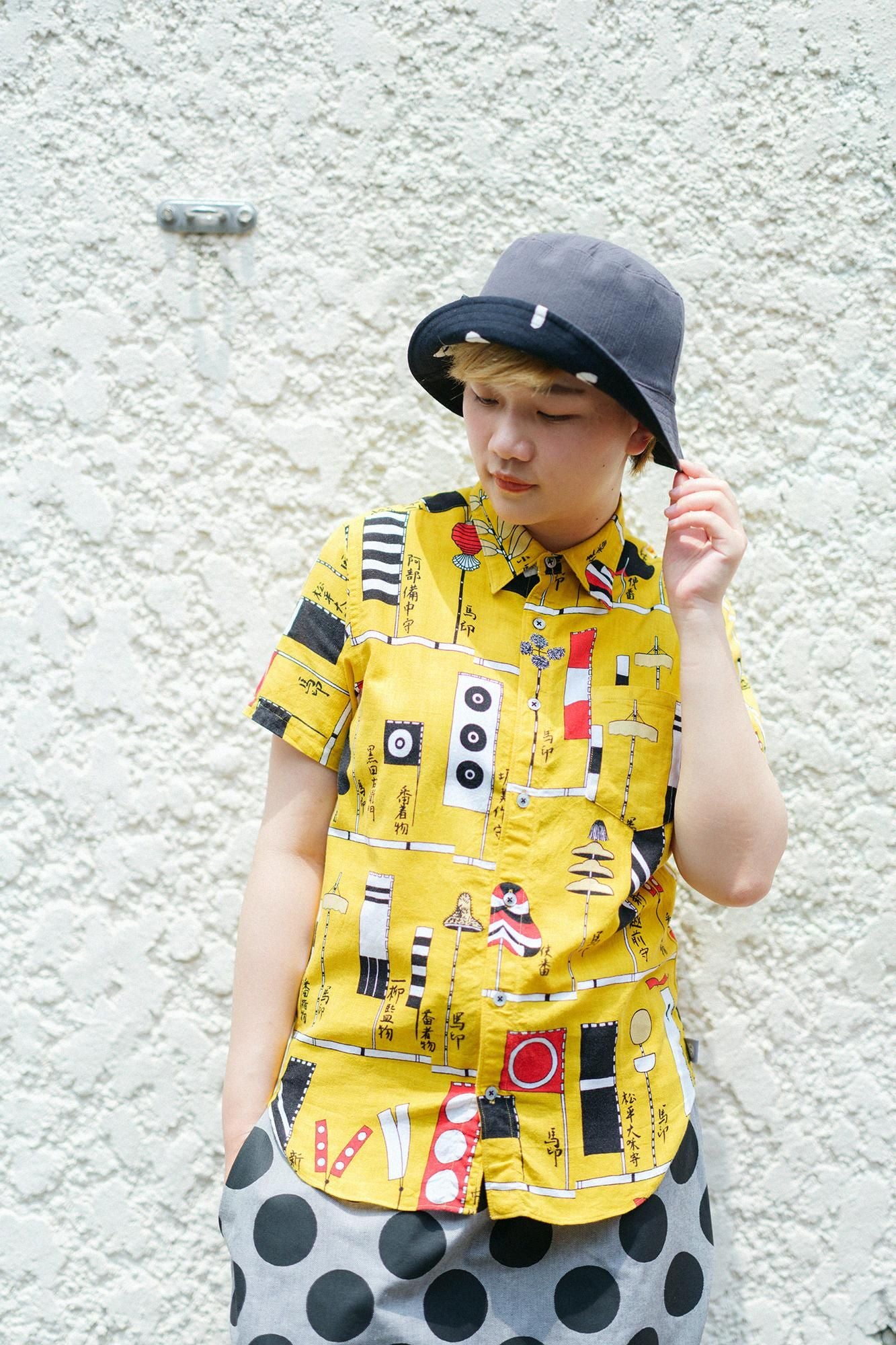 [仅在线] ISE棉文短袖衬衫/全户国旗图