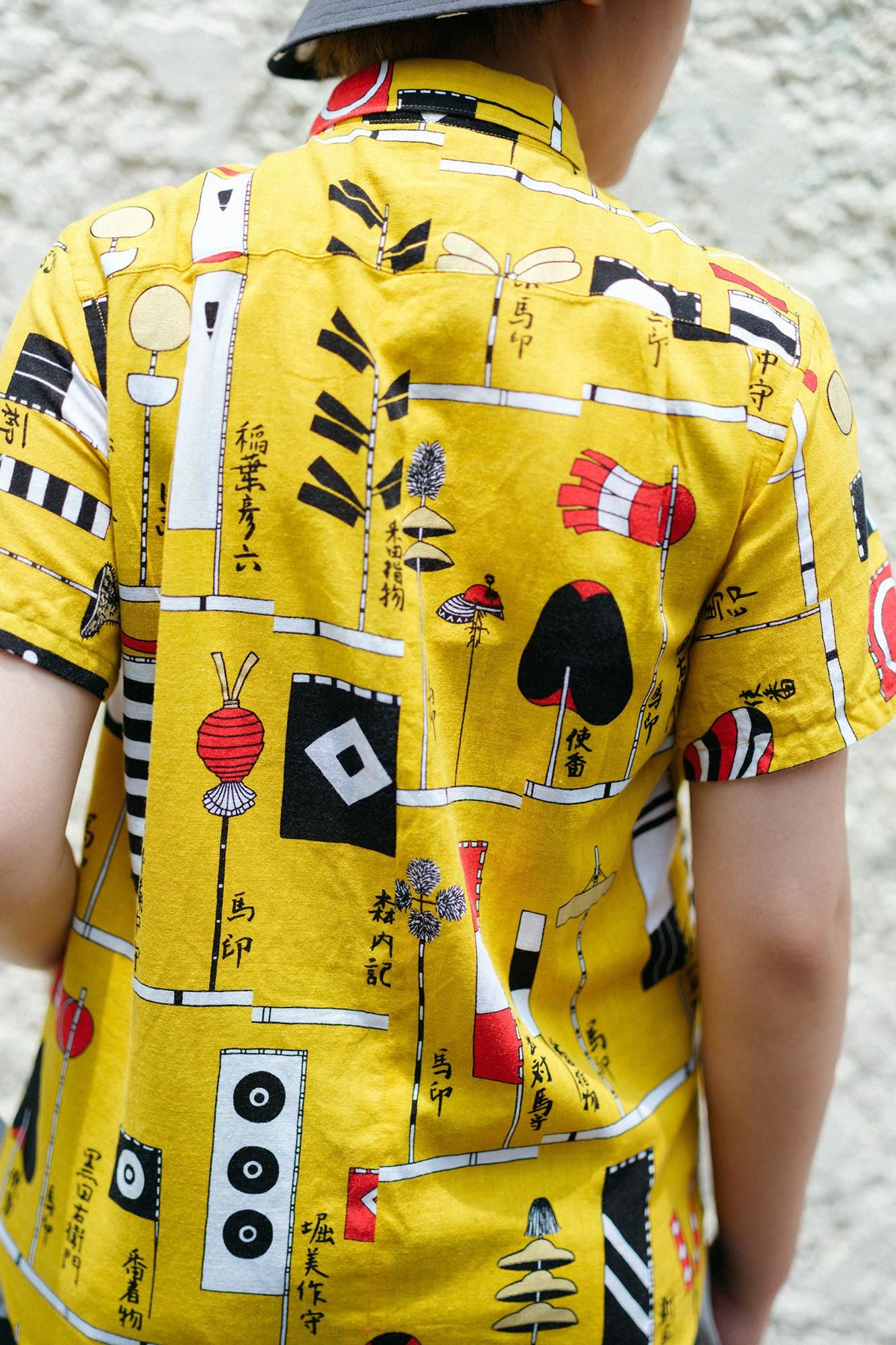 net limited】Isemomen Cotton Bun Short Sleeve Shirt / Shosho Seiki Zu