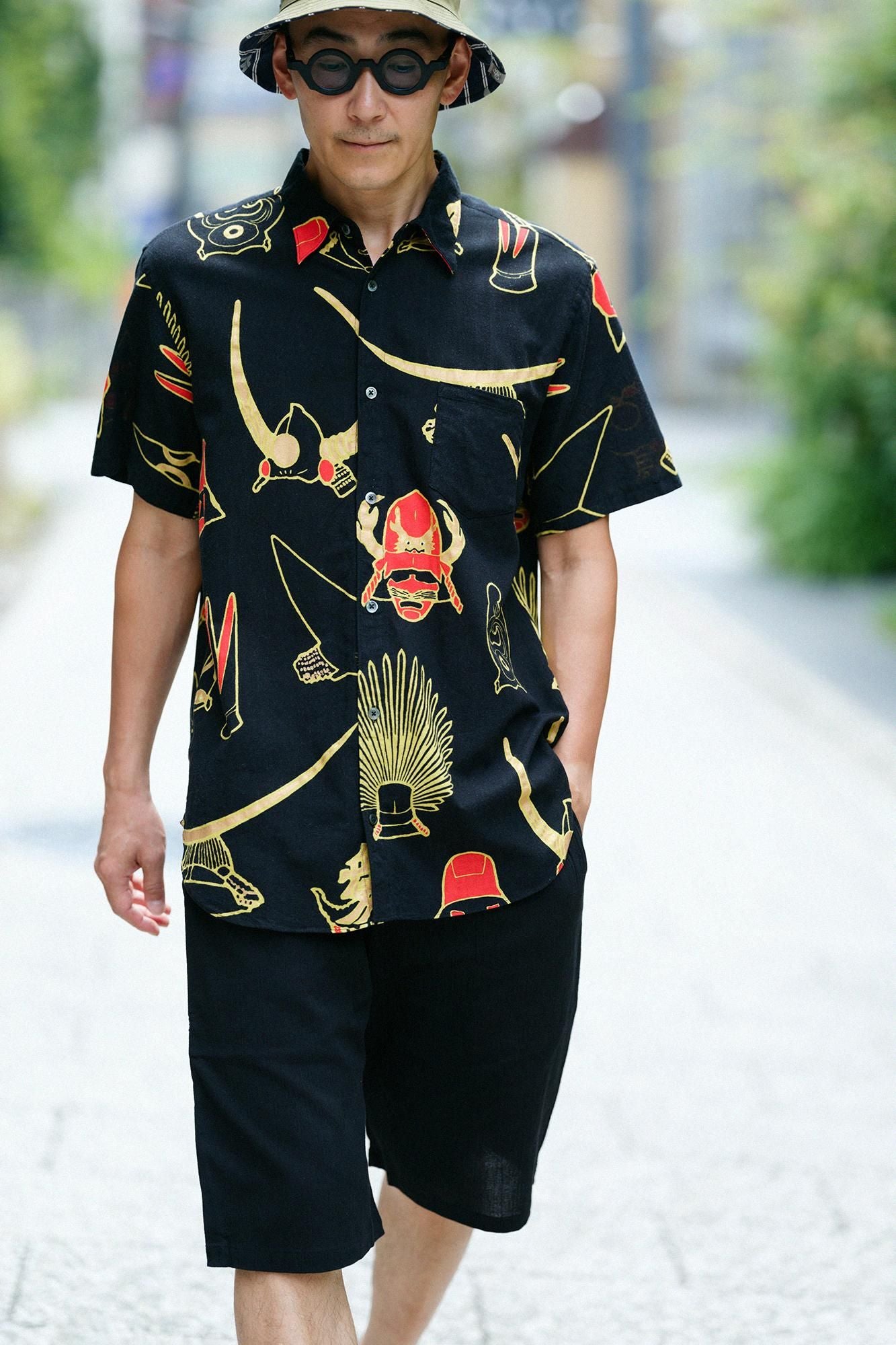 【官網限定】伊勢木棉文／.短袖襯衫頭盔