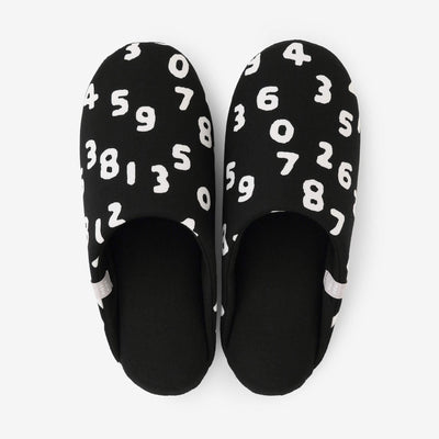 圖案紋樣室內拖鞋／SO-SU-U十數 昆 黑色