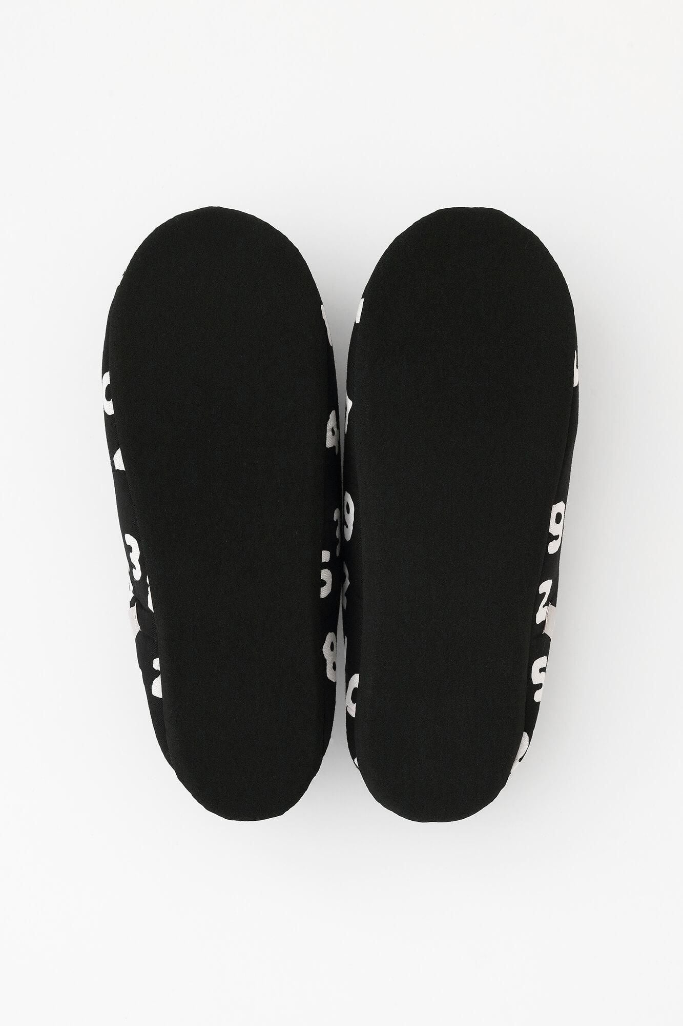 圖案紋樣室內拖鞋／SO-SU-U十數 昆 黑色