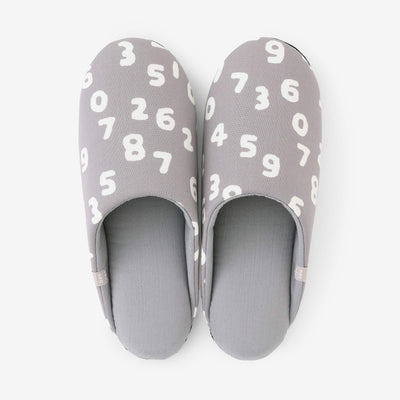 圖案紋樣室內拖鞋／SO-SU-U十數 昆 淺灰色