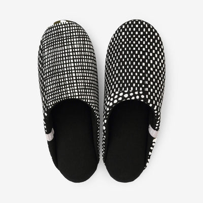 圖案紋樣室內拖鞋／點線 墨色