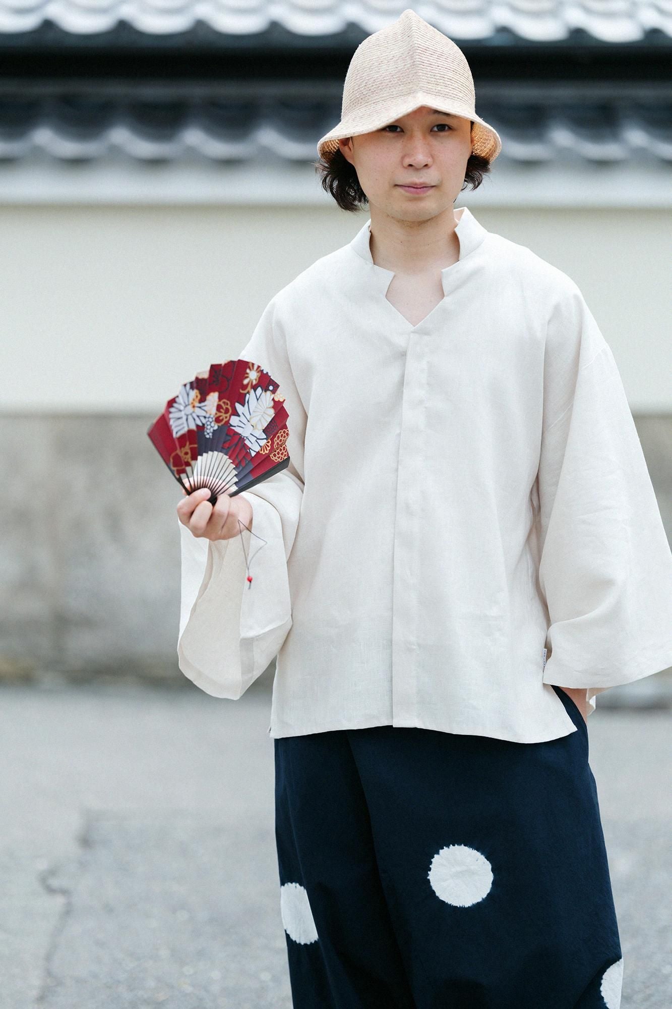 麻 信秀草衣（しんしゅうそうい） 上（うえ）／象牙色（ぞうげいろ）