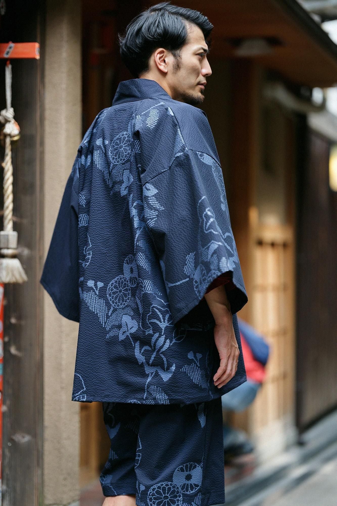 【Online】C/CM(R) Seersucker Jinbei Haori / Dark Navy×Yamafuuga