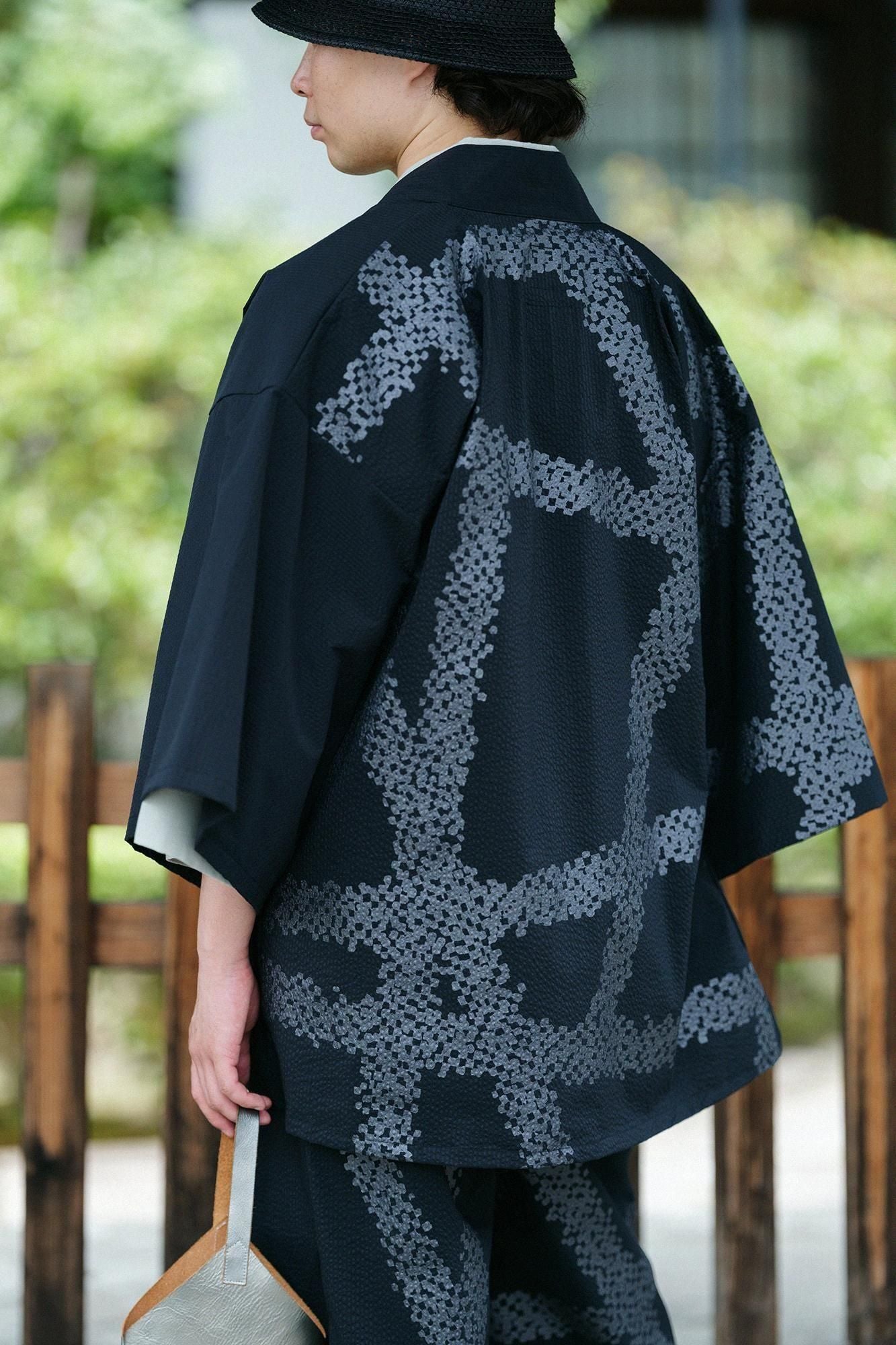 C/CM（R） 縬織 甚兵衛羽織（Jinbabaori）/黑色（如果戴上它，那很好）×五花大綁